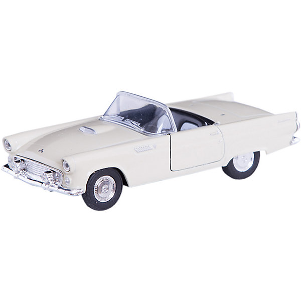 Модель винтажной машины 1:34-39 Ford Thunderbird 1955, Welly Модель винтажной машины 1:34-39 Ford Thunderbird 1955, WellyМашинки<br>Модель винтажной машины Ford Thunderbird 1955, Welly (Велли) станет замечательным подарком для автолюбителей и коллекционеров всех возрастов. В коллекции масштабных моделей Welly представлено все многообразие автотехники: ретро-автомобили, легковые автомобили различных марок, грузовики, автомобили городских служб и многое другое. Все машинки отличаются высокой степенью детализации и тщательной проработкой всех элементов.<br><br>Машинка Ford Thunderbird 1955 представляет собой точную копию настоящего ретро-автомобиля в масштабе 1:34-39. Автомобиль Ford Thunderbird был выпущен в 1955 году и отличался необычным для того времени дизайном и повышенным комфортом, его название было позаимствовано из мифологии североамериканских индейцев, у которых Громовая Птица (Thunderbird) - дух грозы, молнии и дождя. Модель от Welly оснащена прочным лобовым стеклом, интерьер салона и органы управления тщательно проработаны. Передние двери открываются. Автомобиль снабжен инерционным механизмом, ускоряется при толчке. Корпус модели выполнен из металла, а отделка салона и декоративные элементы из пластика.<br><br>Дополнительная информация:<br><br>- Материал: металл, пластик, колеса прорезиненные.<br>- Масштаб: 1:34-39.<br>- Размер упаковки: 15 х 6 х 12 см.<br>- Вес: 0,15 кг. <br><br>Модель винтажной машины Ford Thunderbird 1955, Welly можно купить в нашем интернет-магазине.<br><br>Ширина мм: 150<br>Глубина мм: 60<br>Высота мм: 110<br>Вес г: 150<br>Возраст от месяцев: 36<br>Возраст до месяцев: 192<br>Пол: Мужской<br>Возраст: Детский<br>SKU: 3777913