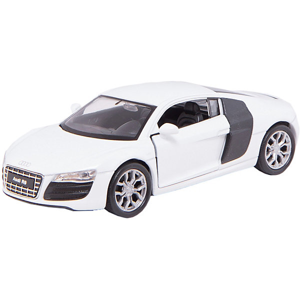 Модель машины 1:34-39 Audi R8, Welly Модель машины 1:34-39 Audi R8, WellyМашинки<br>Модель машины Audi R8 от Welly (Велли) станет замечательным подарком для автолюбителей и коллекционеров всех возрастов. В коллекции масштабных моделей Welly представлено все многообразие автотехники: ретро-автомобили, легковые автомобили различных марок, грузовики, автомобили городских служб и многое другое. Все машинки отличаются высокой степенью детализации и тщательной проработкой всех элементов.<br><br>Машинка Audi R8 представляет собой точную копию настоящего автомобиля в масштабе 1:34-39. Немецкий автомобиль купе Audi R8 был выпущен в 2007 году и отличается оригинальностью дизайна с необычными передним фарами и боковыми декоративными панелями на кузове. Модель от Welly оснащена прочными стеклами и зеркалами заднего вида, интерьер салона и органы управления тщательно проработаны. Передние двери открываются. Автомобиль снабжен инерционным механизмом: если откатить машинку назад, а затем резко отпустить, автомобиль быстро поедет вперёд. Корпус машинки выполнен из металла, а отделка салона и декоративные элементы из пластика.<br><br>Дополнительная информация:<br><br>- Материал: металл, пластик, колеса прорезиненные.<br>- Масштаб: 1:34-39.<br>- Размер упаковки: 15 х 6 х 11 см.<br>- Вес: 0,145 кг. <br><br>Модель машины Audi R8, Welly можно купить в нашем интернет-магазине.<br><br>Ширина мм: 145<br>Глубина мм: 60<br>Высота мм: 115<br>Вес г: 146<br>Возраст от месяцев: 36<br>Возраст до месяцев: 192<br>Пол: Мужской<br>Возраст: Детский<br>SKU: 3777924