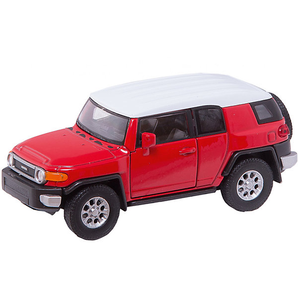 Модель машины 1:34-39 Toyota FJ Cruiser, Welly Модель машины 1:34-39 Toyota FJ Cruiser, WellyМашинки<br>Модель машины Toyota FJ Cruiser от Welly (Велли) станет замечательным подарком для автолюбителей и коллекционеров всех возрастов. В коллекции масштабных моделей Welly представлено все многообразие автотехники: ретро-автомобили, легковые автомобили различных марок, грузовики, автомобили городских служб и многое другое. Все машинки отличаются высокой степенью детализации и тщательной проработкой всех элементов.<br><br>Машинка Toyota FJ Cruiser представляет собой точную копию настоящего автомобиля в масштабе 1:34-39. Японский внедорожник Toyota FJ Cruiser впервые был представлен на Детройтском автосалоне в 2005 году, он отличается необычным дизайном высокой проходимостью, выносливостью и способностью передвигаться в любых дорожных условиях. Модель от Welly оснащена прочными стеклами и зеркалами заднего вида, интерьер салона и органы управления тщательно проработаны. Передние двери открываются. Автомобиль снабжен инерционным механизмом: если откатить машинку назад, а затем резко отпустить, автомобиль быстро поедет вперёд. Корпус машинки выполнен из металла, а отделка салона и декоративные элементы из пластика.<br><br>Дополнительная информация:<br><br>- Материал: металл, пластик, колеса прорезиненные.<br>- Масштаб: 1:34-39.<br>- Длина машинки: 10 см.<br>- Размер упаковки: 15 х 6 х 11 см.<br>- Вес: 0,155 кг. <br><br>Модель машины Toyota FJ Cruiser, Welly можно купить в нашем интернет-магазине.<br><br>Ширина мм: 60<br>Глубина мм: 150<br>Высота мм: 110<br>Вес г: 155<br>Возраст от месяцев: 36<br>Возраст до месяцев: 192<br>Пол: Мужской<br>Возраст: Детский<br>SKU: 3777925