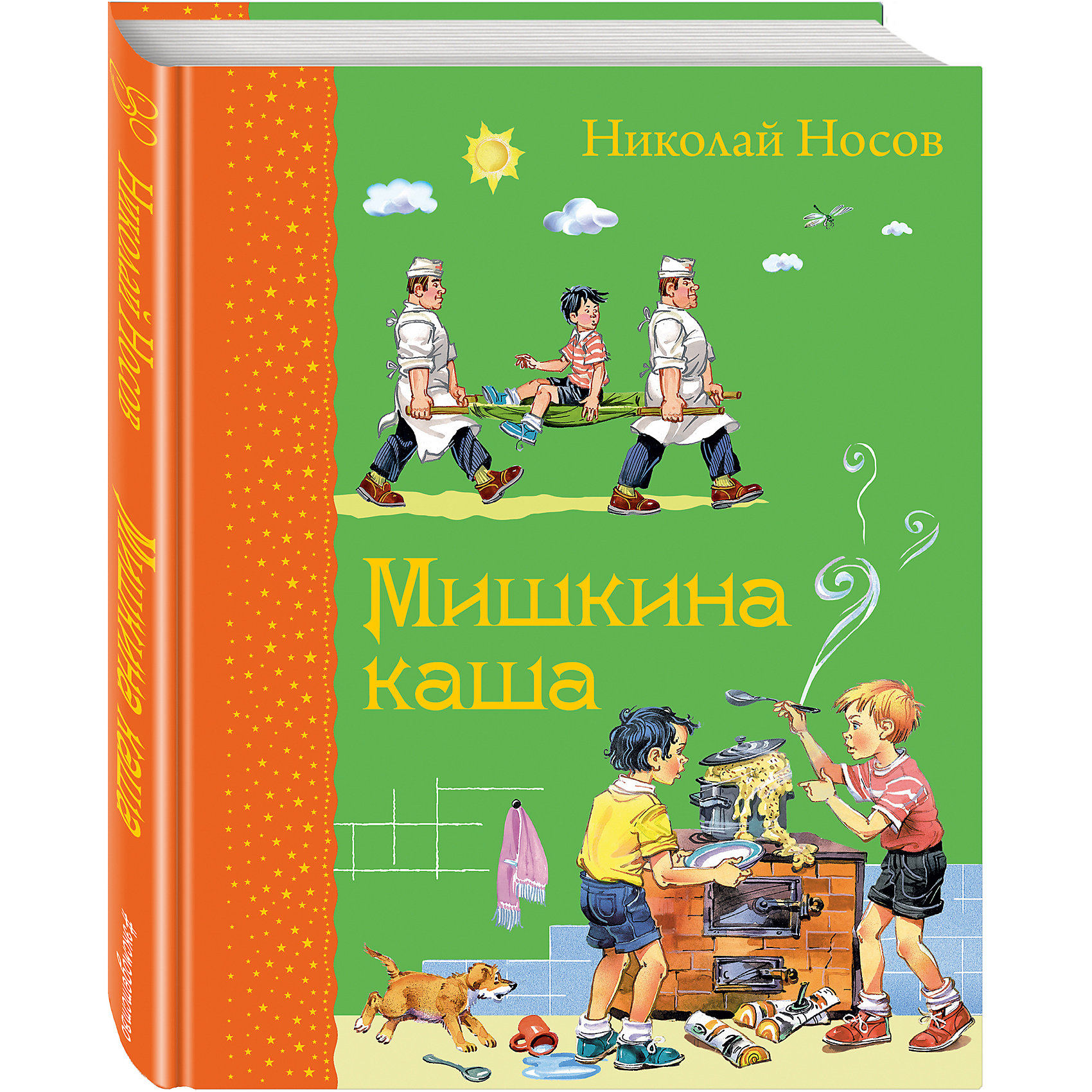 Мишкина каша, Н. Носов Мишкина каша, Н. НосовРассказы из сборника Мишкина каша Николая Носова - всеми любимые веселые и задорные истории прямо из нашего детства. Рассказы выдающегося мастера детской литературы Николая Носова и по сей день не теряют актуальности, ведь они о самом главном: доброте, понимании и справедливости. Рассказы, ставшие классикой, теперь в красивом, ярко иллюстрированном издании. Забавные иллюстрации Владимира Канивца, на которых будто оживают рассказы сборника, сделает чтение еще более увлекательным.<br><br>Дополнительная информация:<br><br> Автор: Носов Н.Н.;<br><br> Содержание: <br>- Мишкина каша,<br>- Дружок,<br>- Телефон,<br>- Бенгальские огни,<br>- Тук-тук-тук,<br>- Огородники,<br>- Клякса,<br>- Федина задача;<br><br> Количество страниц: 128;<br> Золотой фонд детской литературы;<br> Рассказы Н.Носова входят в списки для внеклассного чтения;<br> Удобный формат легко позволяет взять книгу в дорогу;<br> Красивое оформление;<br> Твердая обложка;<br> Размер: 21,5 x 16,8 см;<br> Вес: 370 г<br><br>Книгу Мишкина каша, Эксмо можно купить в нашем интернет-магазине.<br><br>Ширина мм: 210<br>Глубина мм: 162<br>Высота мм: 16<br>Вес г: 388<br>Возраст от месяцев: 72<br>Возраст до месяцев: 120<br>Пол: Унисекс<br>Возраст: Детский<br>SKU: 3779265