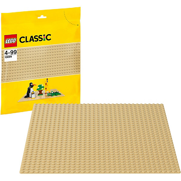 LEGO 10699: Строительная пластина желтого цвета LEGO 10699: Строительная пластина желтого цветаПластмассовые конструкторы<br>Создаете ли вы пляж, зоопарк, пустыню, дом или что-то продиктованное вам собственным воображением, эта базовая пластина песочного цвета — идеальная отправная точка для сборки, демонстрации ваших творений из LEGO и игры с ними. Пластина подходит для всех стандартных наборов ЛЕГО.<br><br>Дополнительная информация:<br><br>- Размер пластины: 25х25 см. <br>- С каждой стороны по 32 выступа<br>- Материал: пластик.<br>- Цвет: желтый.<br><br>LEGO 10699: Строительную пластину желтого цвета можно купить в нашем магазине.<br><br>Ширина мм: 272<br>Глубина мм: 259<br>Высота мм: 5<br>Вес г: 107<br>Возраст от месяцев: 48<br>Возраст до месяцев: 144<br>Пол: Унисекс<br>Возраст: Детский<br>SKU: 3786100