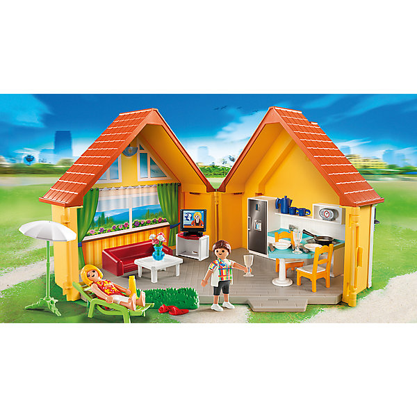 Возьми с собой: Деревенский дом, PLAYMOBIL Возьми с собой: Деревенский дом, PLAYMOBILПластмассовые конструкторы<br>Набор Деревенский дом выполнен в виде чемоданчика, который закрывается на маленький замочек, внутри можно хранить все аксессуары набора. Когда же захочется поиграть - просто надо открыть чемоданчик, стены которого мигом превратятся в стены полицейского участка. Дом состоит из комнаты и кухни, в наборе есть 2 фигурки (мужчина и женщина) и множество аксессуаров, которые сделают игру еще интереснее и реалистичнее. Фигурки имеют подвижные конечности, в руки можно вложить различные вещи. Игрушку можно брать с собой куда угодно, не беспокоясь, что мелкие детали потеряются при транспортировке. Все детали набора прекрасно проработаны, выполнены из высококачественного пластика. Играть с таким домом не только приятно и интересно - подобные виды игры развивают мелкую моторику, воображение, творческое мышление.<br><br>Дополнительная информация:<br><br>- Комплектация: 2 фигурки, дом, холодильник, раковина, шкафчики, стол, 2 стула, диван, журнальный столик, зонт, шезлонг, аксессуары.<br>- 2 фигурки в комплекте: мужчина и женщина.<br>- Материал: пластик.<br>- Размер упаковки: 5,2х29х13 см.<br>- Высота фигурки: 7,5 см. <br>- Голова, руки, ноги у фигурок подвижные.<br><br>PLAYMOBIL (Плеймобил) Возьми с собой: Деревенский дом можно купить в нашем магазине.<br><br>Ширина мм: 520<br>Глубина мм: 286<br>Высота мм: 130<br>Вес г: 1211<br>Возраст от месяцев: 48<br>Возраст до месяцев: 120<br>Пол: Унисекс<br>Возраст: Детский<br>SKU: 3786345