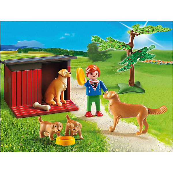 Ферма: Золотые ретриверы с щенками, PLAYMOBIL Ферма: Золотые ретриверы с щенками, PLAYMOBILПластмассовые конструкторы<br><br><br>Ширина мм: 193<br>Глубина мм: 144<br>Высота мм: 73<br>Вес г: 153<br>Возраст от месяцев: 48<br>Возраст до месяцев: 120<br>Пол: Унисекс<br>Возраст: Детский<br>SKU: 3786400