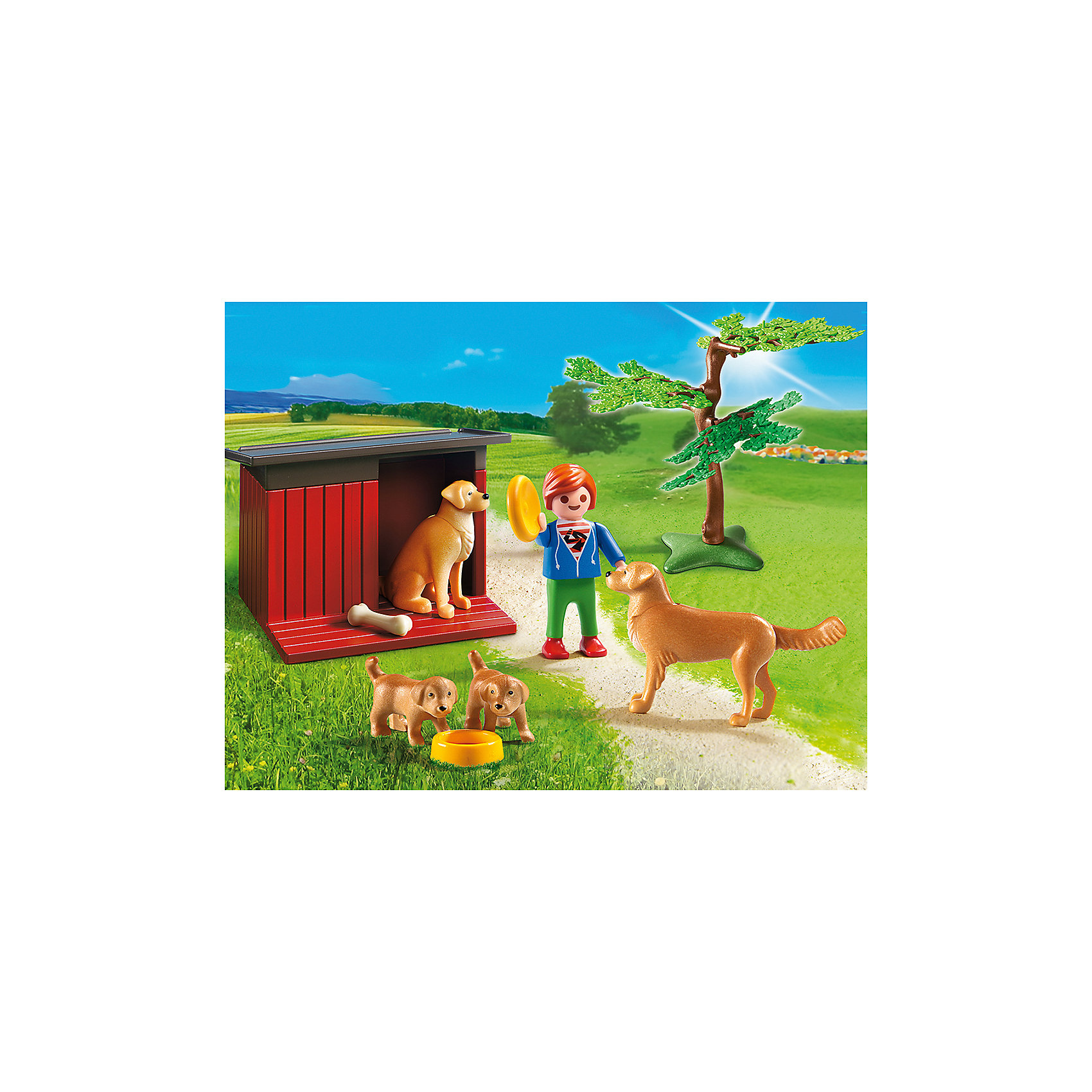 Ферма: Золотые ретриверы с щенками, PLAYMOBIL Ферма: Золотые ретриверы с щенками, PLAYMOBILПластмассовые конструкторы<br><br><br>Ширина мм: 193<br>Глубина мм: 146<br>Высота мм: 76<br>Вес г: 161<br>Возраст от месяцев: 48<br>Возраст до месяцев: 120<br>Пол: Унисекс<br>Возраст: Детский<br>SKU: 3786400