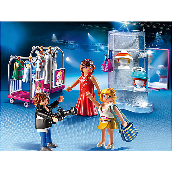 Фэшн и Стиль: Фотосессия, PLAYMOBIL Фэшн и Стиль: Фотосессия, PLAYMOBILПластмассовые конструкторы<br>Фэшн и Стиль: Фотосессия, PLAYMOBIL (Плэймобил)<br><br>Характеристики:<br><br>• игрушечная фотосессия для двух моделей<br>• роскошные наряды<br>• прочные материалы<br>• в комплекте: 2 модели, фотограф, стеллаж с зеркалом, 2 тележки для одежды, платья, шляпы, сумки, аксессуары<br>• материал: пластик<br>• размер упаковки: 24,8х18,7х7,2 см<br>• вес: 300 грамм<br><br>Две очаровательные девушки решили устроить настоящую фотосессию у модного фотографа! И, конечно же, ваш ребенок сможет помочь им. Для этого в комплект от Плэймобил входят несколько обворожительных нарядов, стеллаж с зеркалом и аксессуары. Одевайте моделей так, как подскажет воображение. Сюжетно-ролевые игры хорошо развивают координацию, моторику и фантазию.<br><br>Фэшн и Стиль: Фотосессия, PLAYMOBIL (Плэймобил) можно купить в нашем интернет-магазине.<br><br>Ширина мм: 250<br>Глубина мм: 190<br>Высота мм: 78<br>Вес г: 298<br>Возраст от месяцев: 48<br>Возраст до месяцев: 120<br>Пол: Женский<br>Возраст: Детский<br>SKU: 3786411