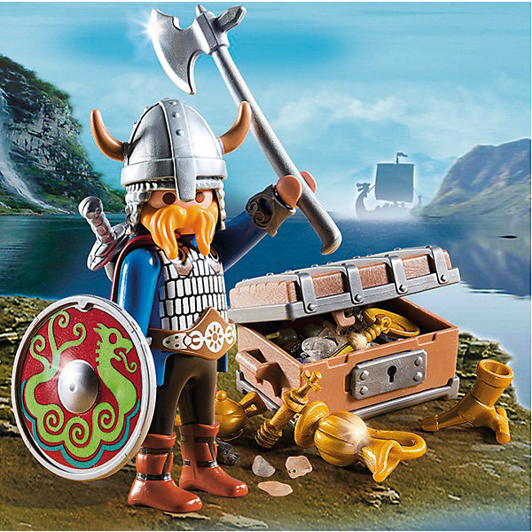 Экстра-набор: Викинг с сокровищами, PLAYMOBIL Экстра-набор: Викинг с сокровищами, PLAYMOBILПластмассовые конструкторы<br>В набор входит фигурка викинга, сундук с сокровищами, оружие и аксессуары, которые сделают игру еще реалистичнее и увлекательнее. Фигурка имеет подвижные конечности, в руки можно вложить различные предметы. Все детали прекрасно проработаны и выполнены из высококачественного экологичного пластика безопасного для детей. Играть с таким набором не только приятно и интересно - подобные виды игры развивают мелкую моторику, воображение, творческое мышление.<br><br>Дополнительная информация:<br><br>- 1 фигурка в наборе. <br>- Комплектация: фигурка, сундук, аксессуары, оружие.<br>- Материал: пластик.<br>- Размер упаковки: 13х10х3 см.<br>- Высота фигурки: 7,5 см.<br>- Голова, руки, ноги у фигурки подвижные.<br><br>Экстра-набор: Викинг с сокровищами, PLAYMOBIL (Плеймобил), можно купить в нашем магазине.<br><br>Ширина мм: 136<br>Глубина мм: 93<br>Высота мм: 32<br>Вес г: 81<br>Возраст от месяцев: 48<br>Возраст до месяцев: 120<br>Пол: Мужской<br>Возраст: Детский<br>SKU: 3786456