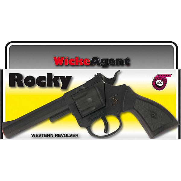 Пистолет Rocky, 100-зарядный, Sohni-Wicke Пистолет Rocky, 100-зарядный, Sohni-WickeИгрушечные пистолеты и бластеры<br>Пистолет Rocky, 100-зарядный, Sohni-Wicke (Сони-Вике) – это отлично детализированный пистолет игрушка.<br>Пистолет Rocky создан для оперативной работы современного полицейского! Этот игрушечный самовзводный револьвер станет грозой местных негодяев и бандитов. Помогите вашему ребенку стать героем-полицейским! Игрушечное оружие Sohni-Wicke (Сони-Вике) — это лучшие детские пистонные винтовки и пистолеты для мальчиков. Игрушка сделана из качественного и нетоксичного пластика и не оказывает отрицательного влияния на здоровье ребенка. Используйте игрушку на достаточном расстоянии от лица и ушей. Стрельба из пистонных пистолетов на близком расстоянии к ушам может привести к повреждению слуха. Не стреляйте в помещении.<br><br>Дополнительная информация:<br><br>- Ёмкость магазина: 100 зарядов<br>- Материал: пластик<br>- Размер пистолета: 19,2 см.<br>- Пистоны приобретаются отдельно<br>- Внимание: мелкие детали! Игрушка не подходит для детей младше 3 лет<br>- Заранее внимательно изучите инструкцию по безопасному обращению с игрушкой<br><br>Пистолет Rocky, 100-зарядный, Sohni-Wicke (Сони-Вике) можно купить в нашем интернет-магазине.<br><br>Ширина мм: 120<br>Глубина мм: 215<br>Высота мм: 28<br>Вес г: 150<br>Возраст от месяцев: 96<br>Возраст до месяцев: 168<br>Пол: Мужской<br>Возраст: Детский<br>SKU: 3838997
