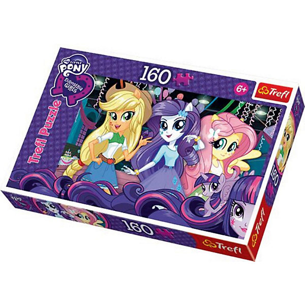 Пазл На балу. Equestria Girls, 160 деталей, Trefl Пазл На балу. Equestria Girls, 160 деталей, TreflMy little Pony<br>Девочки из Эквестрии собрались на бал и ждут не дождутся, когда ваш малыш сложит пазл, чтобы героини оказались, наконец, вместе! <br>160 приятных на ощупь деталей легко сцепляются друг с другом, а материал, из которого они сделаны, прошел строгий контроль качества и совершенно безопасен для детей! <br>Equestria Girls — один из любимых мультфильмов девочек, поэтому юная собирательница пазлов с радостью украсит готовым изображением свою комнату! Сборка пазлов улучшает мелкую моторику, логические навыки и отлично поднимает настроение. <br>Отправляйтесь на бал вместе с девочками из Эквестрии!<br><br>Дополнительная информация:<br><br>Количество деталей: 160<br>Размер готовой картинки: 41 х 27,8 см. <br><br>Пазл На балу. Equestria Girls, 160 деталей, Trefl можно купить в нашем магазине.<br><br>Ширина мм: 287<br>Глубина мм: 198<br>Высота мм: 43<br>Вес г: 315<br>Возраст от месяцев: 84<br>Возраст до месяцев: 108<br>Пол: Женский<br>Возраст: Детский<br>Количество деталей: 160<br>SKU: 3869046