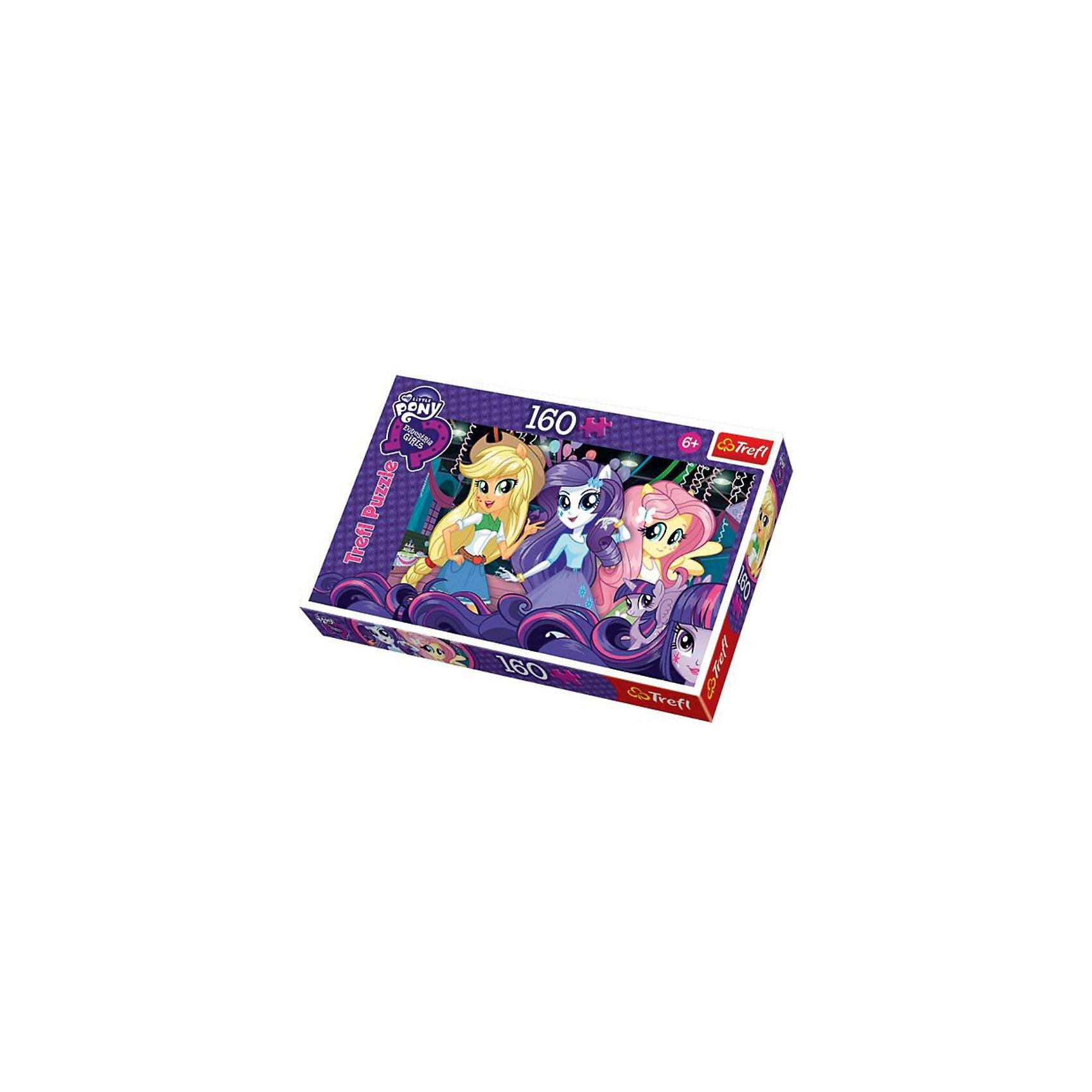 Пазл На балу. Equestria Girls, 160 деталей, Trefl Пазл На балу. Equestria Girls, 160 деталей, TreflКлассические пазлы<br>Девочки из Эквестрии собрались на бал и ждут не дождутся, когда ваш малыш сложит пазл, чтобы героини оказались, наконец, вместе! <br>160 приятных на ощупь деталей легко сцепляются друг с другом, а материал, из которого они сделаны, прошел строгий контроль качества и совершенно безопасен для детей! <br>Equestria Girls — один из любимых мультфильмов девочек, поэтому юная собирательница пазлов с радостью украсит готовым изображением свою комнату! Сборка пазлов улучшает мелкую моторику, логические навыки и отлично поднимает настроение. <br>Отправляйтесь на бал вместе с девочками из Эквестрии!<br><br>Дополнительная информация:<br><br>Количество деталей: 160<br>Размер готовой картинки: 41 х 27,8 см. <br><br>Пазл На балу. Equestria Girls, 160 деталей, Trefl можно купить в нашем магазине.<br><br>Ширина мм: 287<br>Глубина мм: 198<br>Высота мм: 43<br>Вес г: 315<br>Возраст от месяцев: 84<br>Возраст до месяцев: 108<br>Пол: Женский<br>Возраст: Детский<br>Количество деталей: 160<br>SKU: 3869046