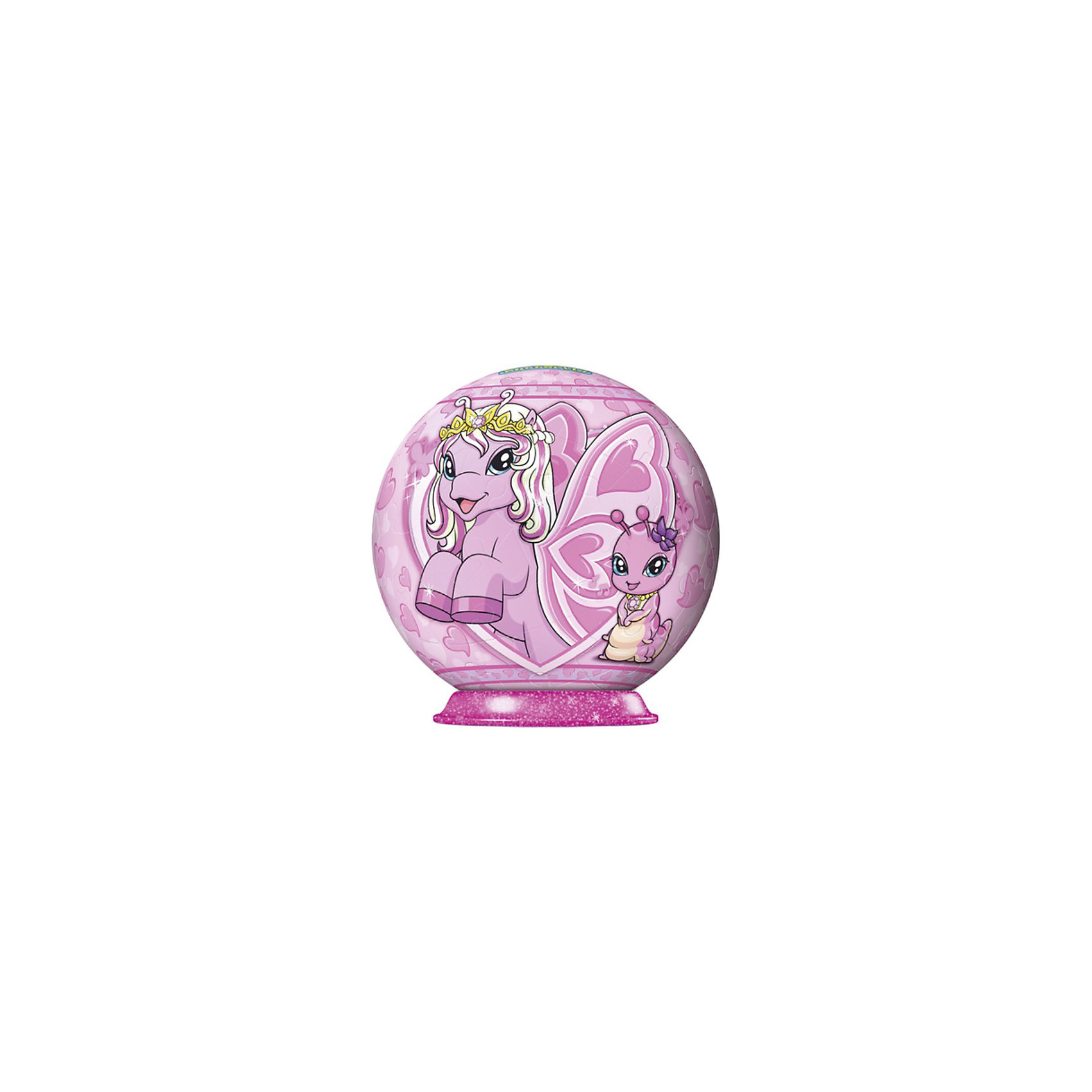 3D Пазл Лошадки Филли, 54 детали, Ravensburger 3D Пазл Лошадки Филли, 54 детали, RavensburgerПазлы-шары<br>3D Пазл Лошадки Филли, 54 детали, Ravensburger ravensburger равенсбургер ravensburger puzzle<br>Объемный пазл с изображением лошадок Филли бабочек будет оригинальным украшением детской комнаты. Кусочки пазла изготовлены из прочного пластика и имеют точную изогнутую форму с коническими краями. Они прилегают друг к другу очень плотно. В результате сборки Вы получите очень прочный поблескивающий шар, не требующий дополнительной фиксации. Собирая пазл ребенок развивает логическое мышление, воображение, мелкую моторику и умение принимать самостоятельные решения.<br><br>Дополнительная информация:<br><br>- Количество деталей: 54<br>- Диаметр шара: 7 см.<br>- Материал: пластик, части устойчивы к сгибанию<br>- Размер упаковки: 8 x 8 x 8 см.<br><br>3D Пазл Лошадки Филли (Filly), 54 детали, Ravensburger (Равенсбургер) можно купить в нашем интернет-магазине.<br><br>Ширина мм: 80<br>Глубина мм: 80<br>Высота мм: 80<br>Вес г: 1330<br>Возраст от месяцев: 84<br>Возраст до месяцев: 132<br>Пол: Унисекс<br>Возраст: Детский<br>Количество деталей: 54<br>SKU: 3894978