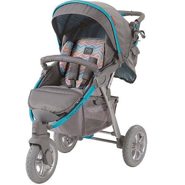 Прогулочная коляска Happy Baby Neon Sport, серый/голубой Прогулочная коляска Happy Baby Neon Sport, серый/голубойПрогулочные коляски<br>Стильная всесезонная коляска Neon Sport отличается высокой проходимостью. Хорошая амортизация и маневренность позволит передвигаться, не нарушая сон ребёнка. Овальное сечение алюминиевой рамы обеспечивает легкость и прочность. Матрасик из мягкой дышащей ткани, пятиточечные ремни безопасности с накладками и съемный бампер - гарантируют комфорт и безопасность ребёнку. Объёмный капюшон со смотровым окошком фиксируется в трёх положениях и опускается до бампера. Подставка для бутылочек на уровне рук взрослого облегчит процесс кормления. Переднее колесо поворотное с возможностью фиксации, что позволяет<br>маневрировать коляской практически на месте. Тормозное устройство приводится в действие одним движением. Регулируемая по высоте ручка, стильная сумка и вместительная корзина для покупок делают коляску не только удобной, но и практичной. Идеальный вариант для наших погодных условий и дорог. <br><br>Дополнительная информация:<br><br>- Комплектность: коляска, дождевик, москитная сетка, сумка для мамы, чехол на ножки, корзина для покупок мамы, чехол на ножки, корзина для покупок<br>- Алюминиевая рама с поперечным сечением.<br>- Количество колес: 3 шт.<br>- Тип колес: надувные, переднее поворотное.<br>- Ножной тормоз.<br>- Механизм складывания: книжка.<br>- Регулируемая по высоте ручка.<br>- Регулируемая по высоте спинка ( 3 положения, включая горизонтальное)<br>- Пятиточечные ремни безопасности с мягкими накладками.<br>- Капюшон со смотровым окошком опускается до бампера)<br>- Складывающийся козырек.<br>- Вместительная корзина для покупок.<br>- Подставка для кружки.<br>- Съёмный бампер перед ребенком.<br>- Цвет: серый, голубой.<br>- Длина спального места: 85 см.<br>- Размер коляски: 102 х 66 х 97 см.<br>- Размер сидения: 34 х 28/45 (с подножкой) см.<br>- Ширина колесной базы: 66 см.<br>- Диаметр колес: переднее - 26 см, задние - 30 см.<br>- Вес коляски: 13 кг<br><br>Прогулочную коляска Neon Sport, Happy Baby (Хэппи Беби), серый/голубой, можно купить в нашем магазине.<br><br>Ширина мм: 470<br>Глубина мм: 350<br>Высота мм: 870<br>Вес г: 14200<br>Цвет: сине-серый<br>Возраст от месяцев: 6<br>Возраст до месяцев: 36<br>Пол: Унисекс<br>Возраст: Детский<br>SKU: 3914650