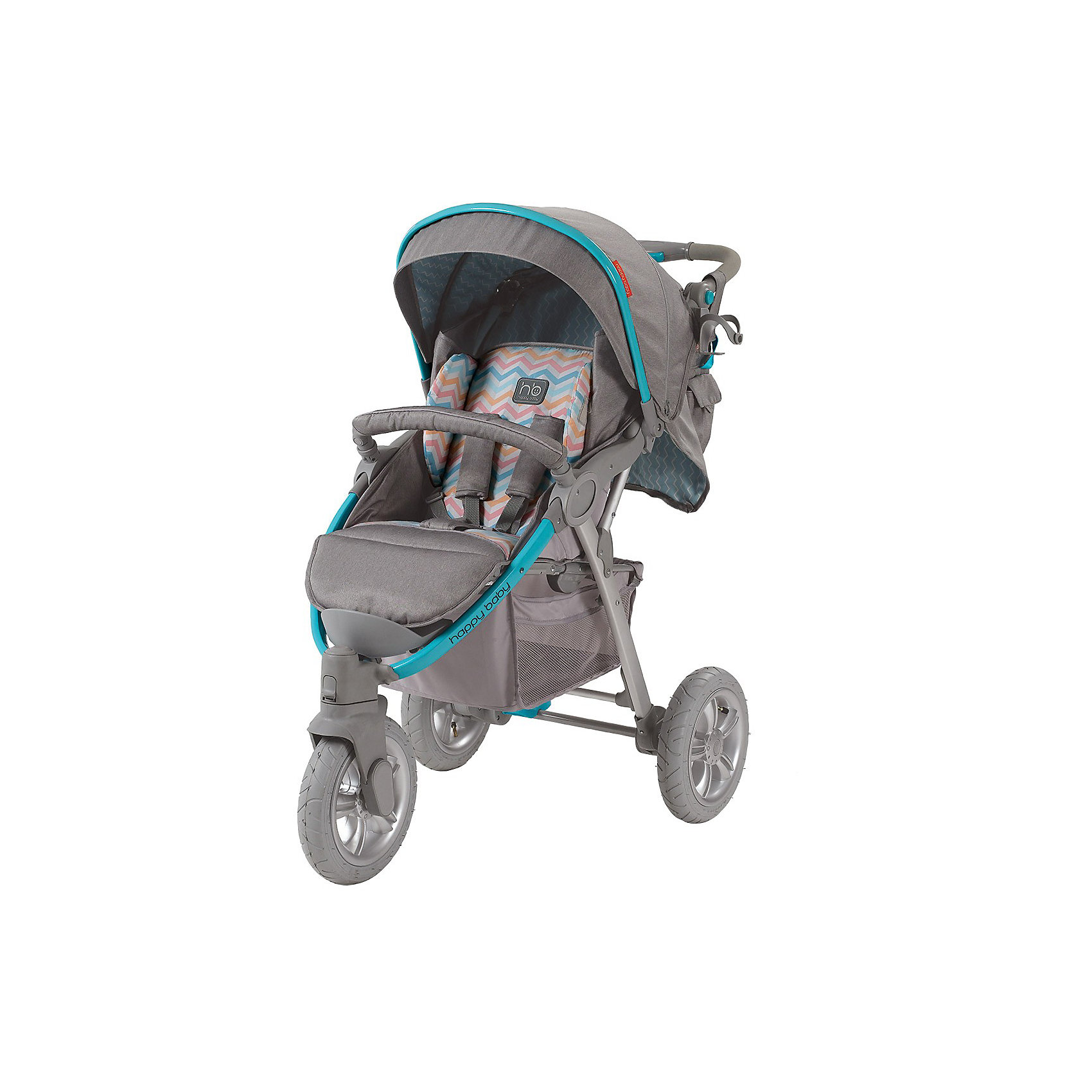 Прогулочная коляска Neon Sport, Happy Baby, серый/голубой Прогулочная коляска Neon Sport, Happy Baby, серый/голубойСтильная всесезонная коляска Neon Sport отличается высокой проходимостью. Хорошая амортизация и маневренность позволит передвигаться, не нарушая сон ребёнка. Овальное сечение алюминиевой рамы обеспечивает легкость и прочность. Матрасик из мягкой дышащей ткани, пятиточечные ремни безопасности с накладками и съемный бампер - гарантируют комфорт и безопасность ребёнку. Объёмный капюшон со смотровым окошком фиксируется в трёх положениях и опускается до бампера. Подставка для бутылочек на уровне рук взрослого облегчит процесс кормления. Переднее колесо поворотное с возможностью фиксации, что позволяет<br>маневрировать коляской практически на месте. Тормозное устройство приводится в действие одним движением. Регулируемая по высоте ручка, стильная сумка и вместительная корзина для покупок делают коляску не только удобной, но и практичной. Идеальный вариант для наших погодных условий и дорог. <br><br>Дополнительная информация:<br><br>- Комплектность: коляска, дождевик, москитная сетка, сумка для мамы, чехол на ножки, корзина для покупок мамы, чехол на ножки, корзина для покупок<br>- Алюминиевая рама с поперечным сечением.<br>- Количество колес: 3 шт.<br>- Тип колес: надувные, переднее поворотное.<br>- Ножной тормоз.<br>- Механизм складывания: книжка.<br>- Регулируемая по высоте ручка.<br>- Регулируемая по высоте спинка ( 3 положения, включая горизонтальное)<br>- Пятиточечные ремни безопасности с мягкими накладками.<br>- Капюшон со смотровым окошком опускается до бампера)<br>- Складывающийся козырек.<br>- Вместительная корзина для покупок.<br>- Подставка для кружки.<br>- Съёмный бампер перед ребенком.<br>- Цвет: серый, голубой.<br>- Длина спального места: 85 см.<br>- Размер коляски: 102 х 66 х 97 см.<br>- Размер сидения: 34 х 28/45 (с подножкой) см.<br>- Ширина колесной базы: 66 см.<br>- Диаметр колес: переднее - 26 см, задние - 30 см.<br>- Вес коляски: 13 кг<br><br>Прогулочную коляска Neon Sport, Happy Baby (Хэппи Беби), серый/голубой, можно купить в нашем магазине.<br><br>Ширина мм: 470<br>Глубина мм: 350<br>Высота мм: 870<br>Вес г: 14200<br>Цвет: серый/голубой<br>Возраст от месяцев: 6<br>Возраст до месяцев: 36<br>Пол: Унисекс<br>Возраст: Детский<br>SKU: 3914650