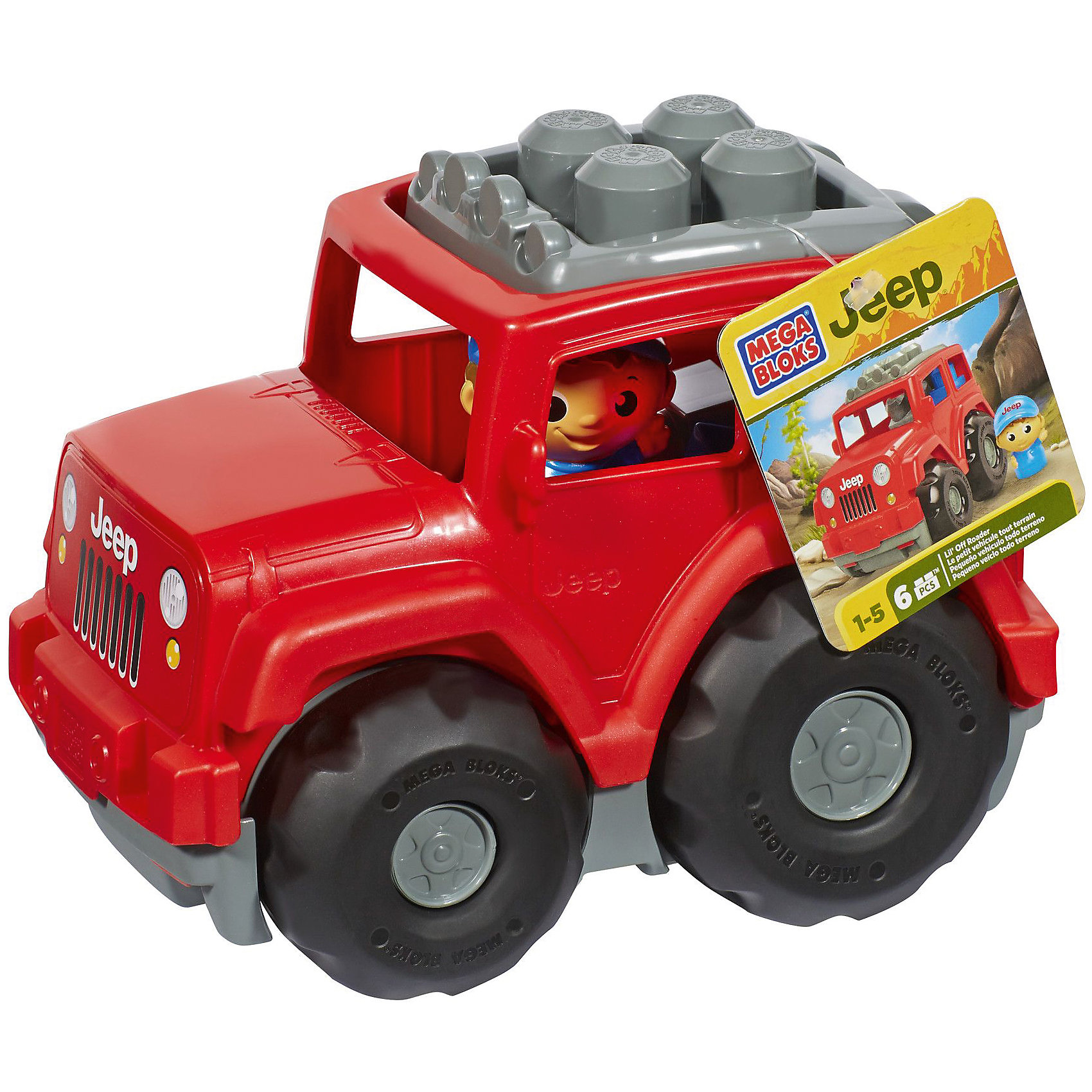 Внедорожник JEEP MEGA BLOKS Внедорожник JEEP MEGA BLOKSПластмассовые конструкторы<br>Внедорожник Jeep, Mega Bloks, не оставит равнодушным маленького автолюбителя. Машинка выполнена в ярких красочных цветах, крупные детали с округлыми краями безопасны для детей и удобны для маленьких ручек. Салон можно загрузить шестью входящими в комплект блоками и поместить внутрь фигурку водителя. Яркие блоки также можно прикрепить на крышу, изменив внешний вид автомобиля. Большие широкие колеса позволяют легко катать машинку по любой поверхности. Набор совместим с другими наборами серии First Builders.<br><br>Дополнительная информация:<br><br>- В комплекте: джип, 6 блоков First Builders, фигурка водителя.<br>- Материал: пластик.<br>- Размер упаковки: 23 x 15 x 17 см. <br>- Вес: 0,46 кг.<br><br>Внедорожник Jeep, MEGA BLOKS, можно купить в нашем интернет-магазине.<br><br>Ширина мм: 233<br>Глубина мм: 151<br>Высота мм: 177<br>Вес г: 453<br>Возраст от месяцев: 12<br>Возраст до месяцев: 48<br>Пол: Унисекс<br>Возраст: Детский<br>SKU: 3920910