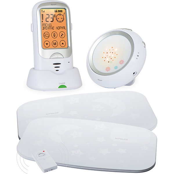 Радионяня Baby с расширенным монитором дыхания RA300SP2, Ramili Радионяня Baby с расширенным монитором дыхания RA300SP2, RamiliРадионяни<br>Современная технология передачи данных обеспечивает кристально чистую связь без помех и на дальнем расстоянии. Имеет расширенный монитор дыхания Ramili SP200 & SP100 в комплекте. Включается автоматически при обнаружении детского плача и передает сигнал тревоги на родительский блок, включая передачу звука. Родители также могут прослушать звук из детской комнаты или же поговорить с ребенком, нажав и отпустив кнопку обратной связи. Для наиболее часто используемых функций на главный экран вынесены отдельные сенсорные кнопки. Оба блока радионяни могут работать без подключения к розетке. На детском блоке имеется ночник, который включается автоматически при детском плаче, можно изменять настройки включения ночника. Ночник имеет функцию проектора звездного неба. При обнаружении звука срабатывании монитора дыхания на любом из блоков, радионяня автоматически переключается на этот детский блок и оповещает родителей о тревожной ситуации. Детский блок оснащен термометром, показания которого отображаются на родительском блоке. Так же радионяня имеет таймер кормления, вибросигнал на родительском блоке, колыбельные мелодии, оповещение о выходе из зоны приема, о низком заряде аккумулятора или заряде батареи на детском блоке. <br><br>Дополнительная информация:<br><br>- Комплектация: родительский блок, детский блок, аккумулятор для родительского блока подставка-зарядное устройство. <br>- Питание родительского блока: от сети (220 В) или Li-Pol аккумулятора 3.7В (720 мАч)<br>- Питание детского блока: сеть, батарейки (не входят в комплект).<br>- Габариты родительского блока: 56 x 110 x 27 мм; вес – 100гр.<br>- Функции: активация при плаче; мониторинг по требованию; двухсторонняя связь; ночник; проектор звездного неба; возможность подключения нескольких блоков; вибросигнал; термометр; таймер кормления; колыбельные; оповещения о выходе из зоны приема или низком заряде аккумулятора и батареек, регулировка звука. <br>- Клипса для крепления на поясе.<br>- 5 языков (включая русский).<br>- Дальность приёма до 650 метров.<br>- Сенсорный экран 7,3 см.<br>- Возможность подключения до 4 детских блоков.<br>- Монитор дыхания Ramili SP200 & SP100.<br>- Материал: пластик, металл.<br><br>Радионяню Baby RA300, Ramili можно купить в нашем магазине.<br><br>Ширина мм: 180<br>Глубина мм: 165<br>Высота мм: 75<br>Вес г: 550<br>Возраст от месяцев: 0<br>Возраст до месяцев: 36<br>Пол: Унисекс<br>Возраст: Детский<br>SKU: 3925485