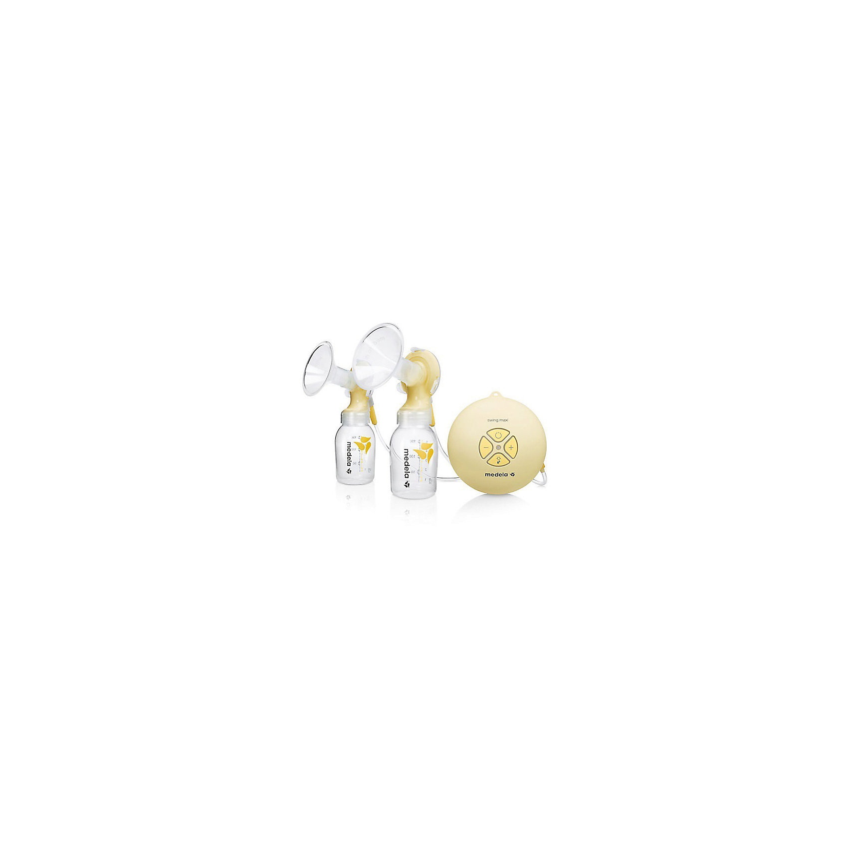 Молокоотсос электронный Swing Maxi, Medela Молокоотсос электронный Swing Maxi, MedelaМолокоотсосы и аксессуары<br>Электронный двухфазный молокоотсос Swing Maxi, воспроизводит естественный ритм сосания ребёнком материнской груди, что прекрасно стимулирует выработку молока. Возможность одновременного сцеживания из обеих молочных желез экономит время занятых мам. Можно использовать молокоотсос для постоянного сцеживания, то есть в качестве альтернативы грудному вскармливанию, затрудненному по различным причинам или же для стимулирования лактации. После покупки нового молокоотсоса необходимо простерилизовать все контактирующие с молоком детали.<br><br>Дополнительная информация:<br><br>- 2-х фазная технология сцеживания.<br>- Возможность сцеживания из двух молочных желез одновременно.<br>- Бесшумный.<br>- Работает от сети или 6 батареек АА (не входят в комплект).<br>- Не содержит Бисфенол-А<br>- Комплектация: молокоотсос, электронный блок, сетевой адаптер, 2 бутылочки, силиконовая соска, инструкция по эксплуатации на русском языке, подвесной шнурок.<br>- Материал: полипропилен, силикон.<br>- Высота молокоотсоса: 21 см.<br>- Размер электронного блока: 12 х 13 х 4 см.<br><br>Молокоотсос электронный Swing Maxi, Medela (Медела) можно купить в нашем магазине.<br><br>Ширина мм: 270<br>Глубина мм: 250<br>Высота мм: 80<br>Вес г: 470<br>Возраст от месяцев: -2147483648<br>Возраст до месяцев: 2147483647<br>Пол: Унисекс<br>Возраст: Детский<br>SKU: 3937711
