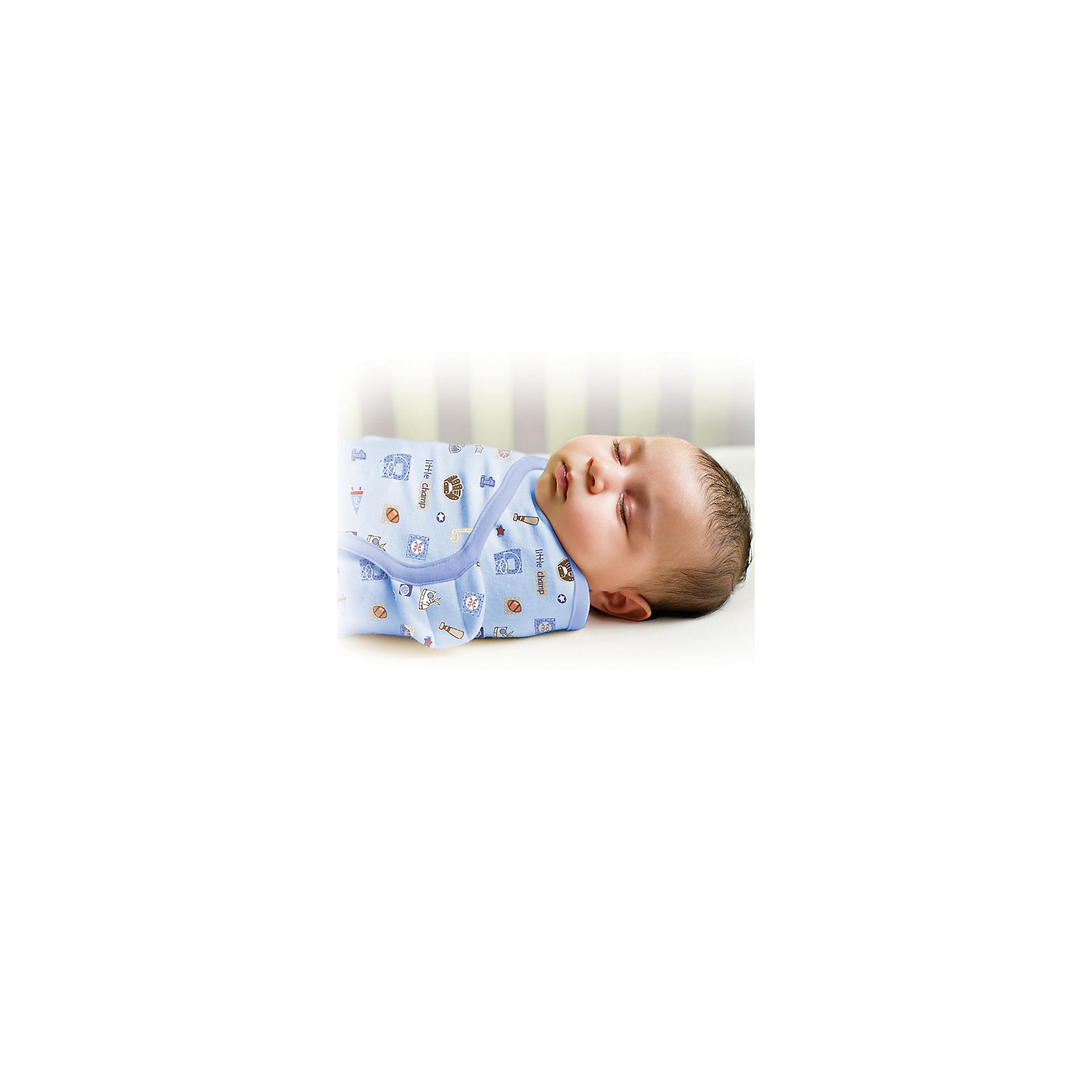 Конверт для пеленания на липучке SWADDLEME® S/M, Summer Infant, маленький чемпион Конверт для пеленания на липучке SWADDLEME® S/M, Summer Infant, маленький чемпионКонверты<br>Окутайте малыша нежностью, которую дает конверт SwaddleMe. Он сделан из хлопка с оригинальной регулируемой системой крепления на липучке. Пеленание успокаивает новорожденных, путем воссоздания знакомых ему чувств, как в утробе мамы.<br>Мягко облегая, конверт не ограничивает движение ребенка, и в тоже время помогает снизить рефлекс внезапного вздрагивания, благодаря этому сон малыша и родителей будет более крепким.<br>Регулируемые крылья для закрытия конверта сделаны таким образом, что даже самый активный ребенок не сможет распеленаться во время сна. Конверт можно открыть в области ног малыша для легкой смены подгузников - нет необходимости разворачивать детские ручки.<br><br><br>Дополнительная информация:<br><br>- Размер: 50 см (размер S/M).<br>- Материал: хлопок и нити эластана.<br>- Подходит для малышей среднего размера от 3 до 6 кг.<br>- Цвет: голубой.<br><br>Конверт для пеленания на липучке SWADDLEME, Little Champs, размер S/M, 3-6 кг. можно купить в нашем магазине.<br><br>Ширина мм: 30<br>Глубина мм: 150<br>Высота мм: 235<br>Вес г: 160<br>Возраст от месяцев: 0<br>Возраст до месяцев: 3<br>Пол: Мужской<br>Возраст: Детский<br>SKU: 3950364
