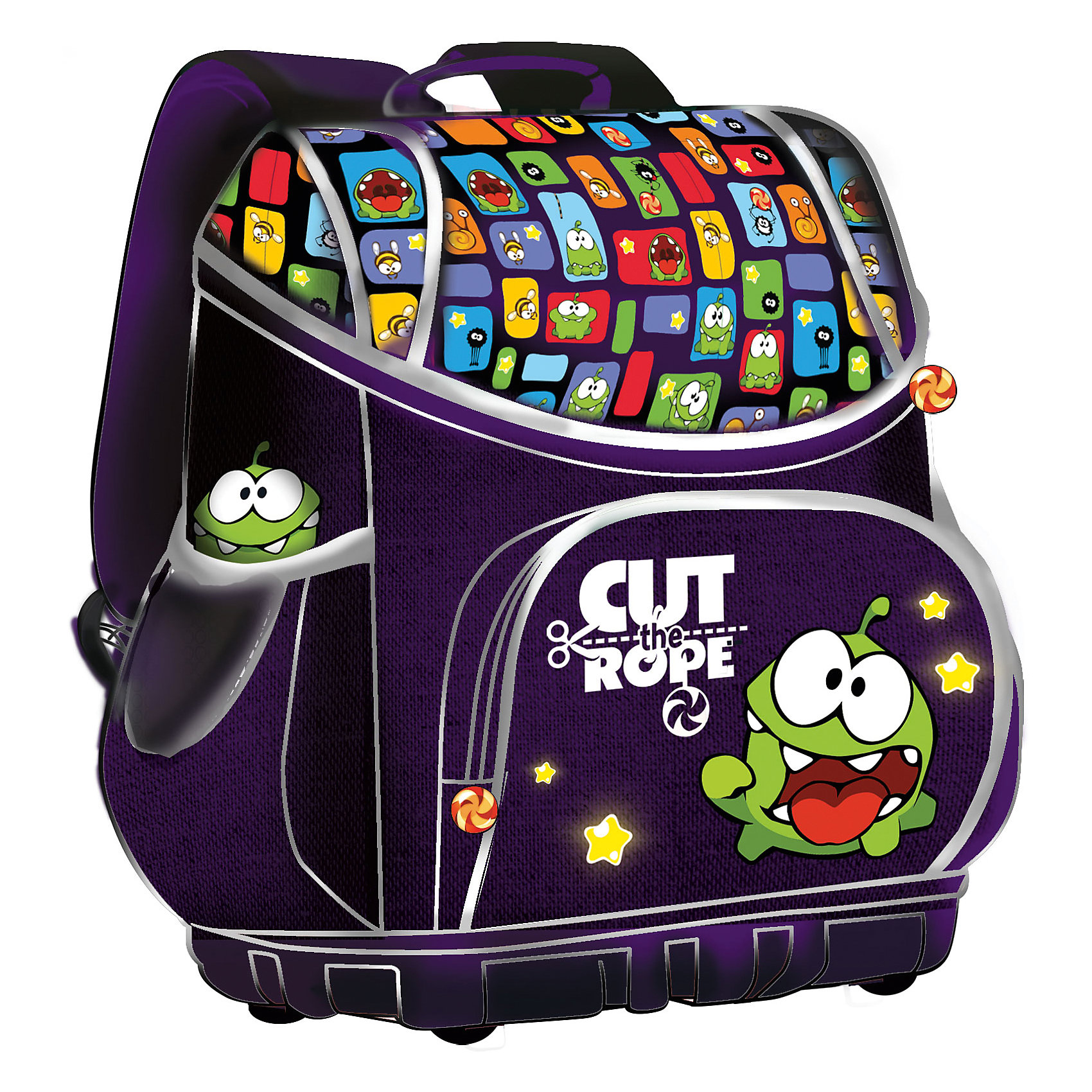 Школьный ранец Smart bag с жестким каркасом, Cut the Rope Школьный ранец Smart bag с жестким каркасом, Cut the RopeРанец Smart bag, EVA с жестким каркасом, Cut the Rope – это удобный, надежный, долговечный, а главное - безопасный ранец.<br>Оригинальная модель ранца Smart bag разработана специально для учеников младших классов. Удобный легкий ранец с продуманной системой внутреннего пространства. Жесткий каркас из EVA материала не позволит ранцу сгибаться и защитит его содержимое. Высокое жесткое водонепроницаемое дно защитит ранец от загрязнений и не позволит ему перевернуться. Эргономичная спинка помогает равномерно распределить вес ранца. Широкие уплотненные регулируемые лямки позволяют адаптировать ранец к изменению роста ребенка. Три отделения и передний карман на молнии для удобной системы хранения. Два боковых кармана для бутылочки и зонтика. Бегунки застежек-молний украшены брелоками с изображением Сердитых птичек, имеются брендовые нашивки. Светоотражающие полосы позволяют хорошо видеть ребенка на проезжей части в темное время суток и в сумерках.<br><br>Дополнительная информация:<br><br>- Размер: 38 х 31 х 20 см.<br>- Вес: 780 гр.<br>- Цвет: синий<br><br>Ранец Smart bag, EVA с жестким каркасом, Cut the Rope можно купить в нашем интернет-магазине.<br><br>Ширина мм: 380<br>Глубина мм: 310<br>Высота мм: 20<br>Вес г: 1050<br>Возраст от месяцев: 48<br>Возраст до месяцев: 96<br>Пол: Унисекс<br>Возраст: Детский<br>SKU: 3986183