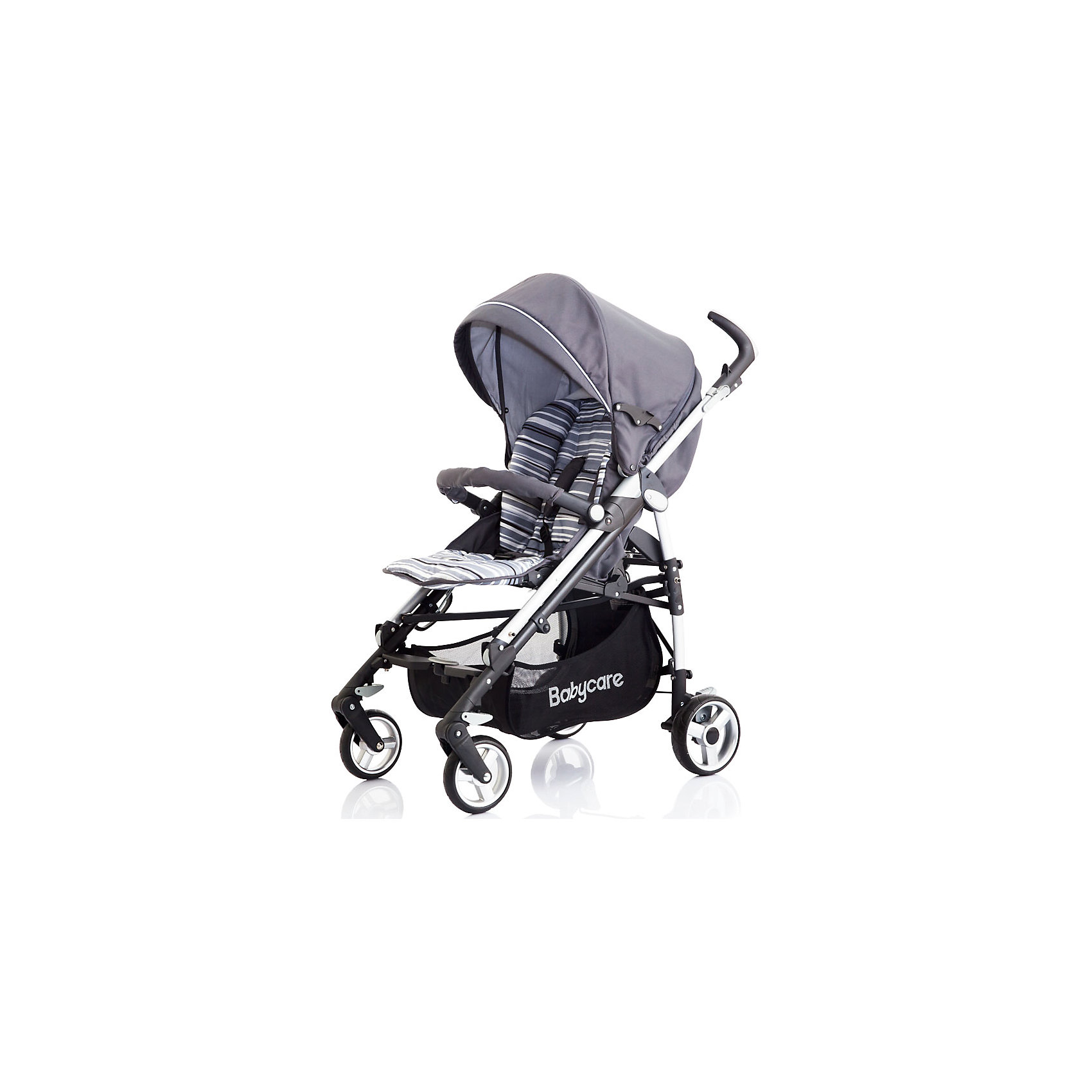 Коляска-трость GT4, Baby Care, серый Коляска-трость GT4, Baby Care, серыйBaby Care GT 4.0 – сочетает в себе качества демисезонной прогулочной коляски и коляски-трости. Широкое посадочное место позволяет ребенку чувствовать себя комфортно даже в объемной зимней одежде. Передние поворотные колеса с фиксацией делают коляску быть более маневренной, задние колеса с - реечным тормозом. Регулируемая спинка может опускаться до 170 градусов, капюшон раскладывается за счет дополнительных секций, скрытых под молнией и может опускаться до бампера - это позволяет малышу спокойно отдыхать в любой ситуации. Все тканевые детали легко снимаются для стирки. 5-титочечные ремни и съемный бампер обеспечат ребенку удобство и безопасность. С помощью телескопических ручек можно настроить коляску под рост, что делает ее использование еще более удобным и приятным. Небольшая ширина колесной базы позволяет модели с легкостью входить в любые дверные проемы и лифты. Коляска складывается с помощью механизма, позаимствованного у колясок-тростей, что делает данную модель более компактной в хранении и транспортировке.<br><br><br>Дополнительная информация:<br><br>- Механизм складывания: трость.<br>- Комплектация: коляска, дождевик (винил), накидка на ножки.<br>- Размер: 105х54х90см.<br>- Размер в сложенном виде: 31х99 см.<br>- Материал: металл, пластик, текстиль, резина.<br>- Размер колесной базы: 54 см.<br>- Ширина сиденья: 35 см.<br>- Длина спального места: 75 см.<br>- Вес: 10 кг<br>- Количество колес: 4 .<br>- Диаметр колес: передние - 16 см, задние - 18 см.<br>- Цвет: серый.<br>- Передние колеса поворотные, с возможностью блокировки.<br>- Система амортизации.<br>- Стояночный тормоз.<br>- 5-ти точечные ремни безопасности.<br>- Съемный бампер.<br>- Регулировка спинки (максимальный наклон 170 градусов).<br>- Солнцезащитный козырек.<br>- Вместительная корзина для покупок.<br><br>Коляску-трость GT4, Baby Care, серую, можно купить в нашем магазине.<br><br>Ширина мм: 1040<br>Глубина мм: 350<br>Высота мм: 350<br>Вес г: 12000<br>Возраст от месяцев: 6<br>Возраст до месяцев: 36<br>Пол: Унисекс<br>Возраст: Детский<br>SKU: 3995834