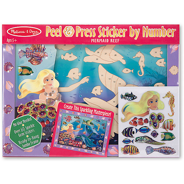 Мозаика Русалочка, Melissa & Doug Мозаика Русалочка, Melissa & DougМозаика детская<br>Набор Мозаика Русалочка, Melissa & Doug (Мелисса и Даг) позволит Вашему ребенку увлекательно провести свободное время, собирая мозаичную картину с изображением русалки и подводного царства. Фон картинки и объемные самоклеящиеся стикеры пронумерованы, так что остается только правильно прикрепить детали мозаики к деревянной основе. Готовое панно можно повесить на стену в детской комнате или преподнести кому-нибудь в качестве самодельного подарка.<br><br>Дополнительная информация:<br>-Материал: дерево, пластик<br>-Размер упаковки: 29х39х1,3 см<br><br>Творческий набор Мозаика «Русалочка» станет отличным подарком для Вашего ребенка и обеспечит ему полезное и увлекательное времяпрепровождение.<br><br>Мозаика Русалочка, Melissa & Doug (Мелисса и Даг) можно купить в нашем магазине.<br><br>Ширина мм: 400<br>Глубина мм: 400<br>Высота мм: 300<br>Вес г: 620<br>Возраст от месяцев: 60<br>Возраст до месяцев: 180<br>Пол: Унисекс<br>Возраст: Детский<br>SKU: 4008280