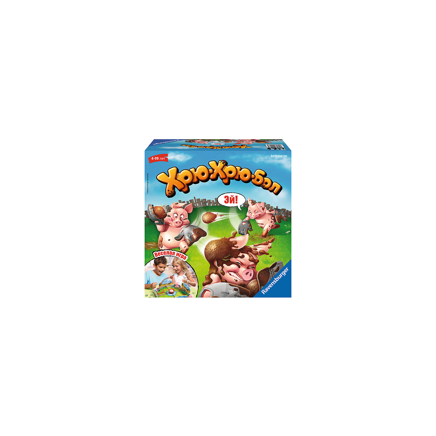 Игра Хрю-Хрю-бол, Ravensburger Игра Хрю-Хрю-бол, RavensburgerИгры для развлечений<br>Динамичная игра Хрю-Хрю-бол от Ravensburger (Равенсбургер) - прекрасное времяпрепровождение для детей и взрослых! Проверьте, насколько быстра Ваша реакция. В этой игре нужно как можно быстрее и точнее бросать друг в друга ком грязи до того, как проснется принимающая ванну мама-Хрюша. Иначе можно собрать все штрафные помывочные жетоны и оказаться в проигрыше.<br><br>- В комплекте:<br>1 игровое поле, состоящее из 4-х частей и одной перегородки, 4поросенка, 1 таймер в виде мамы Хрюшки, 1 ком грязи, 1 лужа (кольцо), 9 помывочных штрафных жетонов<br>- Размер упаковки: 26,5 х 26,5 х 11 см<br><br>Игру Хрю-Хрю-бол, Ravensburger (Равенсбургер) можно купить в нашем магазине.<br><br>Ширина мм: 265<br>Глубина мм: 265<br>Высота мм: 110<br>Вес г: 1000<br>Возраст от месяцев: 48<br>Возраст до месяцев: 216<br>Пол: Унисекс<br>Возраст: Детский<br>SKU: 4026284
