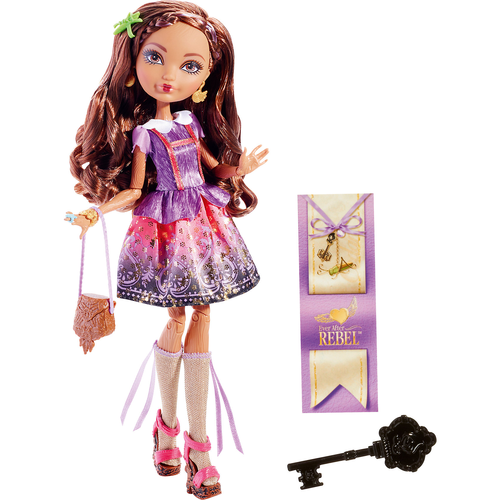 Кукла Кедра Вуд Отступники, Ever After High Кукла Кедра Вуд Отступники, Ever After HighИгрушки<br>Кедра Вуд - дочка Пиноккио. Наложенное на нее заклятье не позволяет ей говорить неправду, поэтому в присутствии Кедры друзья стараются не говорить о своих секретах. Заветная мечта Вуд – говорить только то, что она считает нужным сказать. А еще она мечтает съесть огромное блюдо макарон. Она одета в красивое сиреневое платье с пышной юбкой, на ногах - гольфы и босоножки на высоком каблуке. Волосы куклы очень мягкие у послушные их так приятно расчесывать, создавая всевозможные прически. Собери всех кукол Ever After High (Школа Долго и счастливо), проигрывай с ними любимые моменты из мультфильма или придумывай свои новые истории. <br><br>Дополнительная информация:<br><br>- Комплектация: кукла, одежда, расческа, подставка, закладка с историей.<br>- Материал: пластик, текстиль.<br>- Ноги, руки, голова куклы подвижные.<br>- Размер: 29 см. <br><br>Куклу Кедру Вуд Отступники, Ever After High (Эвер Афтер Хай) можно купить в нашем магазине.<br><br>Ширина мм: 205<br>Глубина мм: 65<br>Высота мм: 330<br>Вес г: 359<br>Возраст от месяцев: 72<br>Возраст до месяцев: 144<br>Пол: Женский<br>Возраст: Детский<br>SKU: 4028328