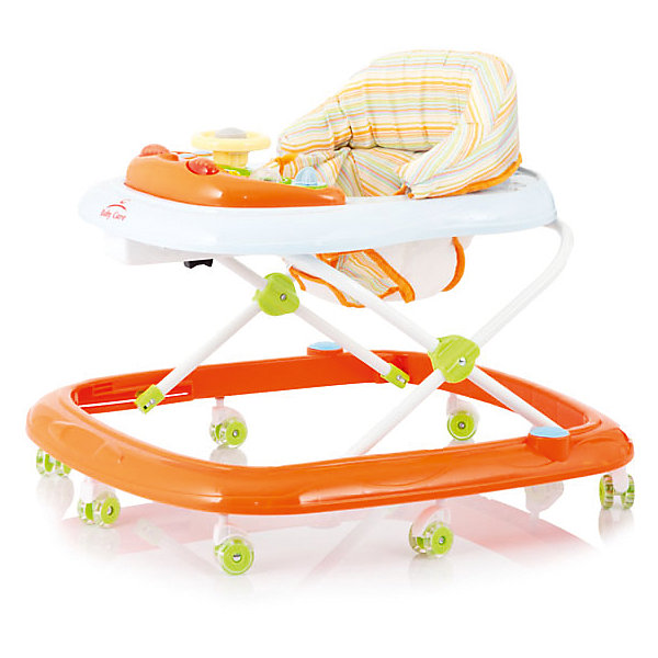 Ходунки Flip, Baby Care, оранжевый Ходунки Flip, Baby Care, оранжевыйХодунки<br>Характеристики ходунков Baby Care Flip:<br><br>• музыкальная панель;<br>• сиденье мягкое, с жесткой спинкой и паховым ограничителем;<br>• чехлы съемные, стирка при температуре 30 градусов;<br>• высота сиденья регулируется в 4-х положениях;<br>• защита от произвольного складывания;<br>• сдвоенные поворотные колеса со стопорами, 8 пар, материал – силикон;<br>• тип складывания ходунков: гармошка;<br>• размер ходунков в разложенном виде: 64х60х54 см;<br>• размер ходунков в сложенном виде: 64х60х28 см;<br>• вес ходунков: 2,8 кг;<br>• допустимый вес ребенка: до 12 кг;<br>• возраст ребенка: от 6 до 18 месяцев;<br>• размер упаковки: 54x10x58 см;<br>• вес упаковки: 3,8 кг.<br><br>Устойчивая конструкция ходунков Baby Care Flip позволяет полностью обезопасить кроху от опрокидывания, когда малыш находится в креслице ходунков. Съемная музыкальная панель развивает логическое мышление, слуховое восприятие. Складная и компактная модель – ходунки удобно хранить в сложенном виде, не занимают много места. <br><br>Ходунки Flip, Baby Care, оранжевые можно купить в нашем интернет-магазине.<br><br>Ширина мм: 640<br>Глубина мм: 580<br>Высота мм: 100<br>Вес г: 3000<br>Возраст от месяцев: 6<br>Возраст до месяцев: 180<br>Пол: Унисекс<br>Возраст: Детский<br>SKU: 4028918