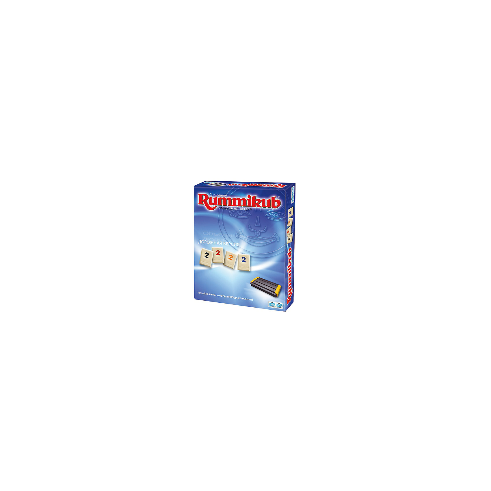 Игра Rummikub: дорожная версия, KODKOD Игра Rummikub: дорожная версия, KODKODИгра Rummikub: дорожная версия, Kodkod - новая компактная версия популярной игры Руммикуб, которую теперь можно брать с собой в дорогу и путешествия. Игра Rummikub пользуется большой популярностью во всем мире и уже завоевала множество наград. В игре могут участвовать от 2 до 4 игроков, примерное время одного раунда составляет 20 минут. Задача каждого участника - как можно быстрее избавиться от своих фишек, собирая определенные комбинации, и заработать наибольшее количество очков. Игрок, первым выложивший свои фишки в определенном порядке должен крикнуть Руммикуб! Игра развивает логическое и стратегическое мышление, внимание и наблюдательность.<br><br>Дополнительная информация:<br><br>- В комплекте: 104 фишки с цифрами, 2 фишки Джокер, 4 подставки, правила игры.<br>- Материал: пластик.<br>- Размер упаковки: 27 x 20 x 5 см.<br>- Вес: 0,49 кг.<br><br>Игру Rummikub: дорожная версия, Kodkod, можно купить в нашем интернет-магазине.<br><br>Ширина мм: 267<br>Глубина мм: 200<br>Высота мм: 50<br>Вес г: 490<br>Возраст от месяцев: 84<br>Возраст до месяцев: 1188<br>Пол: Унисекс<br>Возраст: Детский<br>SKU: 4043675