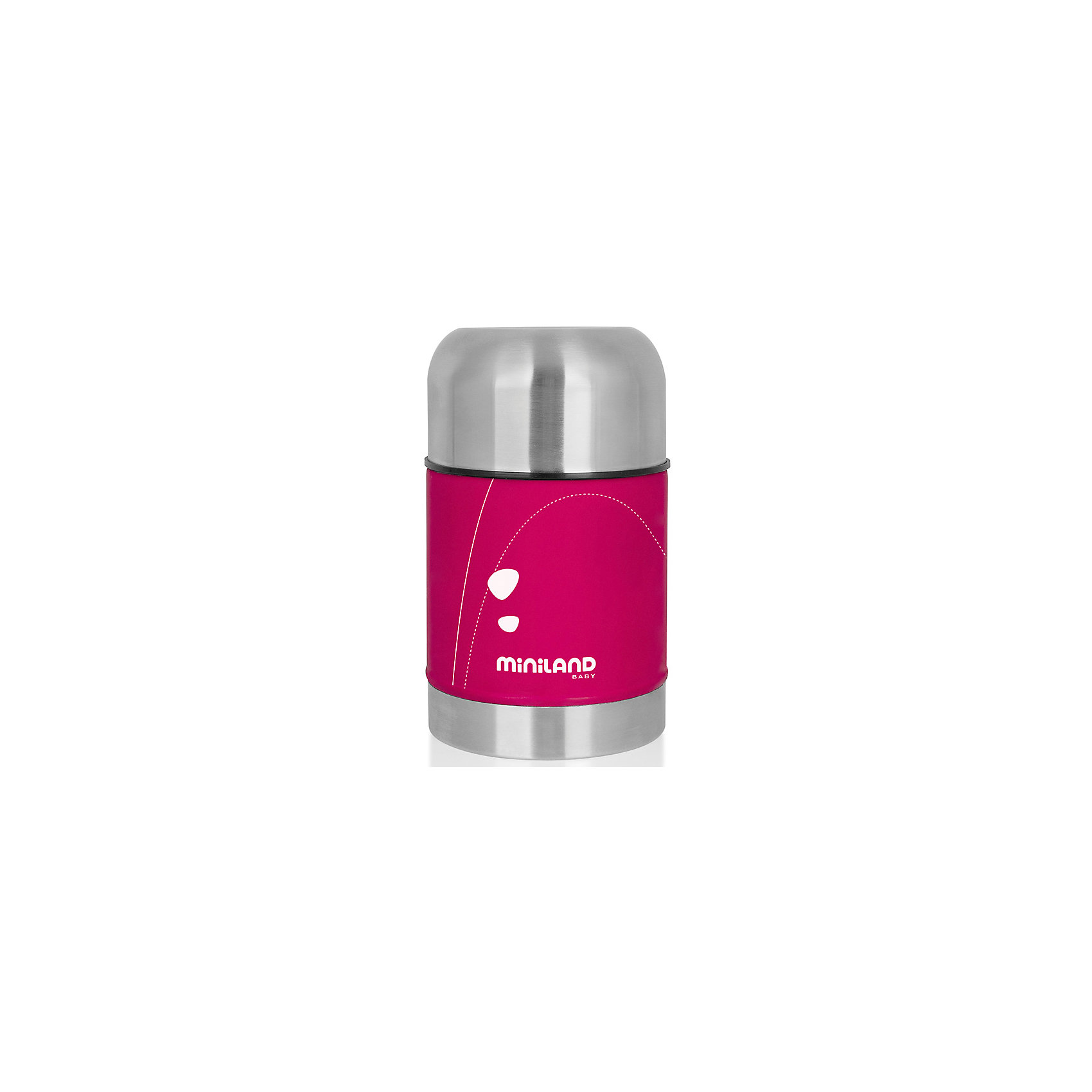 Термос для еды в сумке Miniland SOFT THERMO FOOD 600 мл, розовый Термос для еды в сумке Miniland SOFT THERMO FOOD 600 мл, розовыйТермосумки и термосы<br>Детский термос для жидкой и твердой пищи от компании Miniland имеет мягкую прорезиненную, очень приятную на ощупь поверхность. Каркас термоса и крышка сделаны из нержавеющей стали, устойчивой к падениям и ударам, легко моются. Термос поддерживает температуру пищи в течение длительного периода времени. Закрывается при помощи плотно завинчивающейся крышки и колпачка, который можно использовать в качестве посуды для кормления. Термос компактный и легкий, в комплекте с удобной сумкой для транспортировки, которая помогает дольше сохранить тепло. С помощью липучки ее можно пристегнуть к коляске или сумке. Прекрасный вариант для поездок и путешествий. <br><br>Дополнительная информация:<br><br>- Объем: 600 мл.<br>- Материал: нержавеющая сталь, резина, пластик, текстиль.<br>- Цвет: розовый.<br>- Высота термоса: 17,5 см.<br>- Комплектация: термос, сумка. <br> <br>Термос для еды в сумке Miniland SOFT THERMO FOOD 600 мл, розовый, можно купить в нашем магазине.<br><br>Ширина мм: 180<br>Глубина мм: 100<br>Высота мм: 100<br>Вес г: 392<br>Возраст от месяцев: 0<br>Возраст до месяцев: 36<br>Пол: Унисекс<br>Возраст: Детский<br>SKU: 4047561