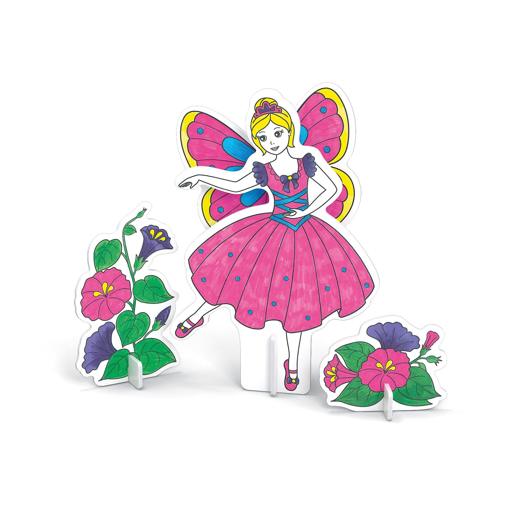 3D Раскраска Фея танца, Artberry 3D Раскраска Фея танца, ArtberryРисование<br>С помощью набора 3D Раскраска Фея танца, Artberry (Артберри) Вашей девочке предстоит собрать и разукрасить фигурку танцующей феи с крыльями в пышном платье, создав оригинальный аксессуар. Сборка объемной модели феи не потребует клея и ножниц. Творческий процесс развивает усидчивость, моторику пальцев, терпение, трудолюбие и творческие способности.<br><br>Комплектация: 6 разноцветных фломастеров, 2 карты с фигурами для сборки<br><br>Дополнительная информация:<br>-Вес в упаковке: 243 г<br>-Размеры в упаковке: 300х230х25 мм<br>-Материалы: картон, пластмасса, чернила<br><br>Такой творческий набор станет отличным подарком, который доставит настоящую радость детям и откроет новые возможности для развития творческих способностей Вашего ребенка!<br><br>3D Раскраска Фея танца, Artberry (Артберри) можно купить в нашем магазине.<br><br>Ширина мм: 300<br>Глубина мм: 230<br>Высота мм: 25<br>Вес г: 243<br>Возраст от месяцев: 36<br>Возраст до месяцев: 144<br>Пол: Унисекс<br>Возраст: Детский<br>SKU: 4058311