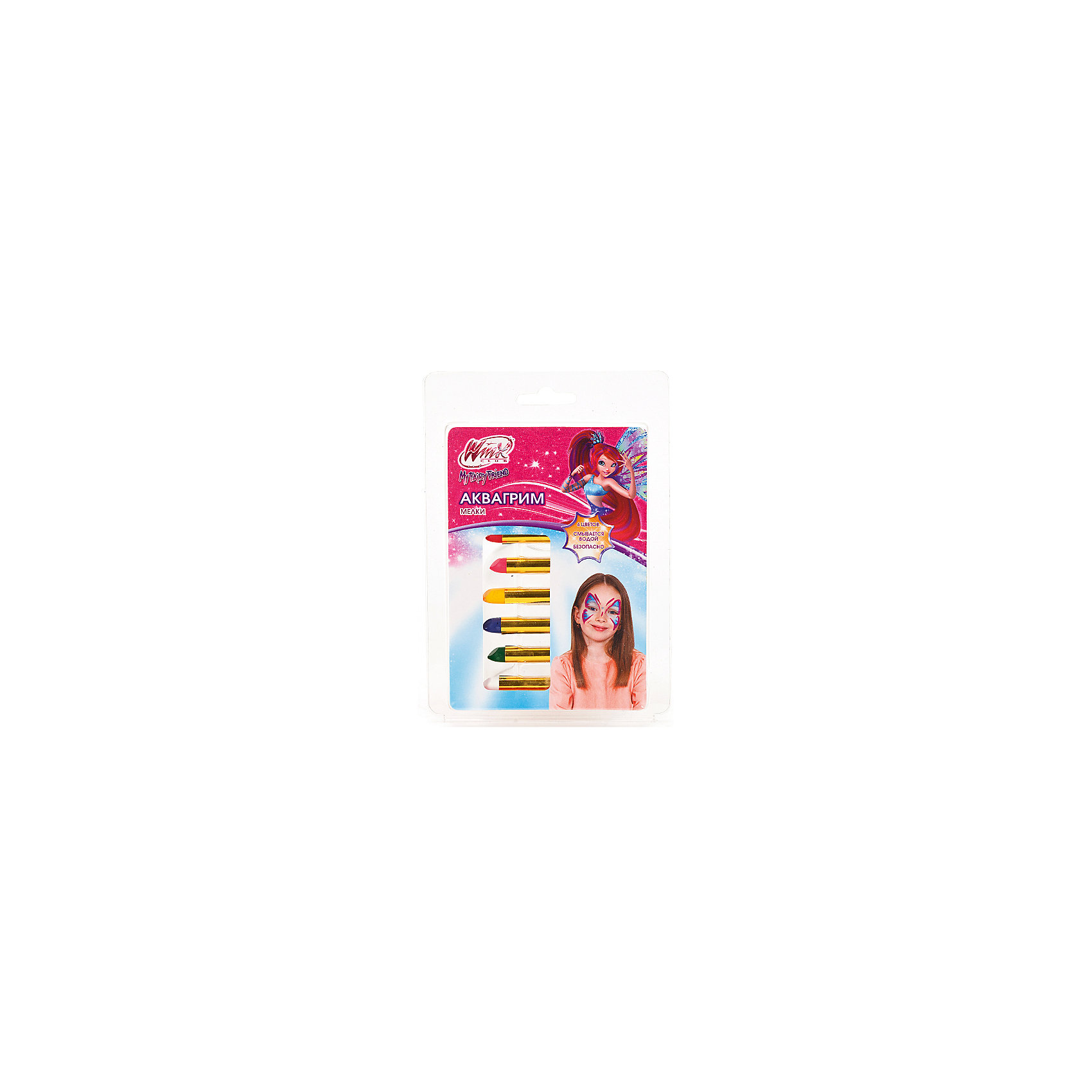 Мелки для аквагрима Multiart, 6 цветов, Winx Club Мелки для аквагрима Multiart, 6 цветов, Winx ClubКосметика, грим и парфюмерия<br>С Мелками для аквагрима «Multiart» (Мультиарт), 6 цветов, Winx Club (Клуб Винкс) даже самый обычный день превратится в замечательный праздник! 6 разноцветных мелков в индивидуальной обертке на водной основе созданы специально для детей, прекрасно ложатся на лицо и потом смываются водой. Не оставляет на коже ни следов покраснения, ни аллергической реакции. Упаковка украшена изображением феи из популярного мультсериала «Клуб Винкс».<br><br>Комплектация: 6 разноцветных мелков<br><br>Дополнительная информация:<br>-Серия: Клуб Винкс<br>-Вес в упаковке: 50 г<br>-Размеры в упаковке: 170х120х20 мм<br>-Материалы: краски на водной основе, пластик<br><br>Нанесение грима – это отличный способ создать для себя новый образ, а праздник сделать неповторимым и ярким, и набор разноцветных мелков для аквагрима поможет Вашей девочке в этом! <br><br>Мелки для аквагрима «Multiart» (Мультиарт), 6 цветов, Winx Club (Клуб Винкс) можно купить в нашем магазине.<br><br>Ширина мм: 170<br>Глубина мм: 120<br>Высота мм: 20<br>Вес г: 50<br>Возраст от месяцев: 60<br>Возраст до месяцев: 144<br>Пол: Женский<br>Возраст: Детский<br>SKU: 4079267