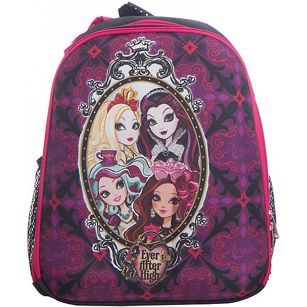 Школьный рюкзак, Ever After High Школьный рюкзак, Ever After HighEver After High<br>Рюкзак каркасный Ever After High, 38х31,5х17 см - этот яркий рюкзак вместит все, что нужно для успешного учебного дня.<br>Рюкзак Ever After High выполнен из прочного материала в стиле популярного мультсериала Ever After High. Каркасная форма рюкзака помогает распределить нагрузку и защищает от врезания в спину ребенка краев учебников и других острых предметов. Жесткая ортопедическая спинка с анатомическими вставками, правильно распределяет вес по спинке ребенка. Пористый материал спинки с выемками для движения воздуха не дает вспотеть спине. Уплотненные регулируемые лямки равномерно распределяют нагрузку по всей спине. Передняя и боковые части рюкзака выполнены из вспененного формованного микропористого полимера. У рюкзака имеется 2 боковых сетчатых кармана и 2 отделения, большое отделение разделено на 2 части, в переднем есть сетчатый карман для пенала или других мелких предметов. Для переноски рюкзака в руках предусмотрена ручка. Светоотражающие детали сделают Вашего ребенка заметным на дороге в темное время суток. У рюкзака жесткое ударопрочное дно.<br><br>Дополнительная информация:<br><br>- Материал: нейлон, полиэстер<br>- Размер: 38х31,5х17 см.<br>- Вес: 900 гр.<br><br>Рюкзак каркасный Max Steel, 38х31,5х17 см можно купить в нашем интернет-магазине.<br><br>Ширина мм: 170<br>Глубина мм: 315<br>Высота мм: 380<br>Вес г: 900<br>Возраст от месяцев: 72<br>Возраст до месяцев: 144<br>Пол: Женский<br>Возраст: Детский<br>SKU: 4098774
