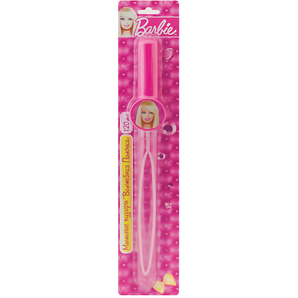 Мыльные пузыри, Barbie Мыльные пузыри, BarbieМыльные пузыри<br>Только представьте, какой восторг у малышей вызовут огромные мыльные пузыри! Крошки будут с увлечением надувать мегапузыри из волшебной палочки, а потом бегать и весело их ловить. И это не только интересное, но и полезное развлечение: надувание пузырей развивает дыхательную систему, что особенно полезно для здоровья малышей. Порадуйте свою крошку такой веселой забавой в компании очаровательной Барби (Barbie)!<br><br>Дополнительная информация:<br><br>В «Волшебной палочке» «Барби (Barbie)» 120 мл мыльного раствора.<br><br>Мыльные пузыри, Barbie (Барби)можно купить в нашем магазине.<br><br>Ширина мм: 440<br>Глубина мм: 85<br>Высота мм: 35<br>Вес г: 215<br>Возраст от месяцев: 36<br>Возраст до месяцев: 120<br>Пол: Женский<br>Возраст: Детский<br>SKU: 4102293