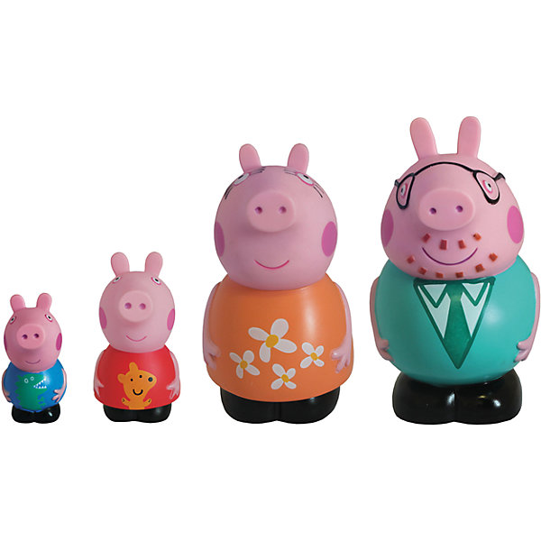 Игровой набор Семья Пеппы, Свинка Пеппа Игровой набор Семья Пеппы, Свинка ПеппаИгровые наборы с фигурками<br>Детишки обожают мультфильм «Свинка Пеппа» (Peppa Pig), поэтому игровой набор «Семья Пеппы» «Peppa Pig» придется по душе любому из них. С резиновыми фигурками малыш может увлеченно играть и дома, и на улице, и даже в ванне. Их яркая окраска улучшает цветовосприятие малютки, а приятная на ощупь поверхность развивает тактильные ощущения. <br>Обыгрывая взаимоотношения Пеппы с ее родителями и братиком, малыши приобщаются к семейным ценностям, обмениваются своим опытом и развивают фантазию.<br><br>Дополнительная информация:<br><br>В наборе 4 фигурки из пластизоля: Джордж (8 см), Пеппа (10 см), мама (12 см), папа (14 см).<br><br>Игровой набор Семья Пеппы, Свинка Пеппа (Peppa Pig)можно купить в нашем магазине.<br><br>Ширина мм: 120<br>Глубина мм: 95<br>Высота мм: 150<br>Вес г: 253<br>Возраст от месяцев: 36<br>Возраст до месяцев: 72<br>Пол: Унисекс<br>Возраст: Детский<br>SKU: 4102302