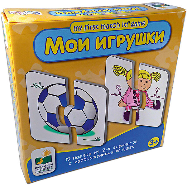 Набор пазлов Мои игрушки, Learning Journey Набор пазлов Мои игрушки, Learning JourneyПазлы для малышей<br>Набор пазлов Мои игрушки, The Learning Journey - красочная развивающая игра-пазл для самых маленьких. В набор входит 15 мини-пазлов, каждый из которых состоит из двух деталей-половинок. Малышу нужно правильно совместить обе половинки, чтобы получилось целое изображение игрушки или куклы. Элементы пазла имеют крупную, округлую форму, удобную для детских ручек, выполнены из плотного качественного картона. Игра способствует развитию логики и аналитических способностей, учит сравнивать и сопоставлять разные формы и цвета.<br><br>Дополнительная информация:<br><br>- В комплекте: 15 пазлов из 2-х элементов.<br>- Материал: картон. <br>- Размер упаковки: 21,6 х 6 х 21,3 см.<br>- Вес: 220 гр.<br> <br>Набор пазлов Мои игрушки, The Learning Journey, можно купить в нашем интернет-магазине.<br><br>Ширина мм: 216<br>Глубина мм: 60<br>Высота мм: 213<br>Вес г: 450<br>Возраст от месяцев: 36<br>Возраст до месяцев: 84<br>Пол: Унисекс<br>Возраст: Детский<br>Количество деталей: 2<br>SKU: 4108963