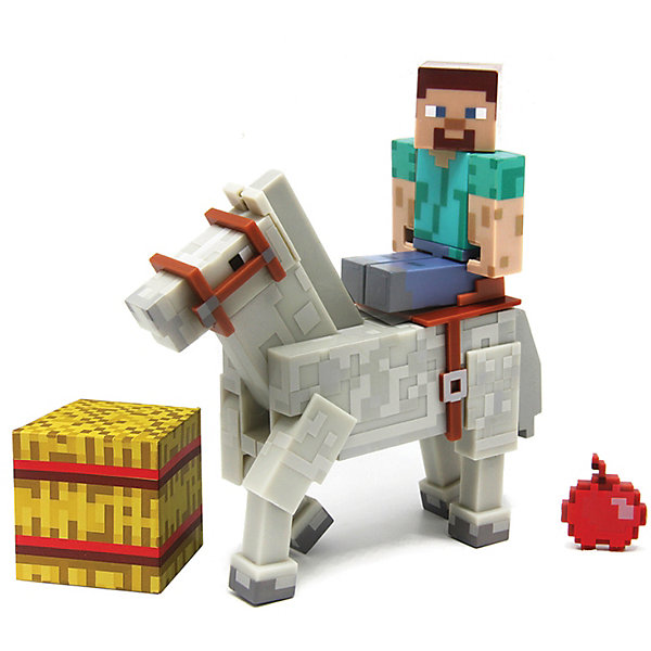 Фигурка 2 в 1 Стив, 8 см, Minecraft Фигурка 2 в 1 Стив, 8 см, MinecraftКоллекционные и игровые фигурки<br>Все поклонники Minecraft придут в восторг от Стива! Это дружелюбный моб, в игре он бесцельно блуждал по окрестностям, что нередко приводило к его смерти — он тонул в озерах или падал с летающих островов. Игрушка выполнена из высококачественного пластика безопасного для детей. Собери всю коллекцию фигурок Майнкрафт!<br><br>Дополнительная информация:<br><br>- Материал: пластик.<br>- Высота фигурки: 8 см. <br>- Комплектация: фигурка, лошадь, кубик, яблоко.<br>- Руки и ноги фигурки подвижные.<br>- У лошади подвижные ноги.<br><br>Фигурка 2 в 1 Стив, 8 см, Minecraft (Майнкрафт), можно купить в нашем магазине.<br><br>Ширина мм: 191<br>Глубина мм: 162<br>Высота мм: 58<br>Вес г: 152<br>Возраст от месяцев: 72<br>Возраст до месяцев: 120<br>Пол: Мужской<br>Возраст: Детский<br>SKU: 4122548