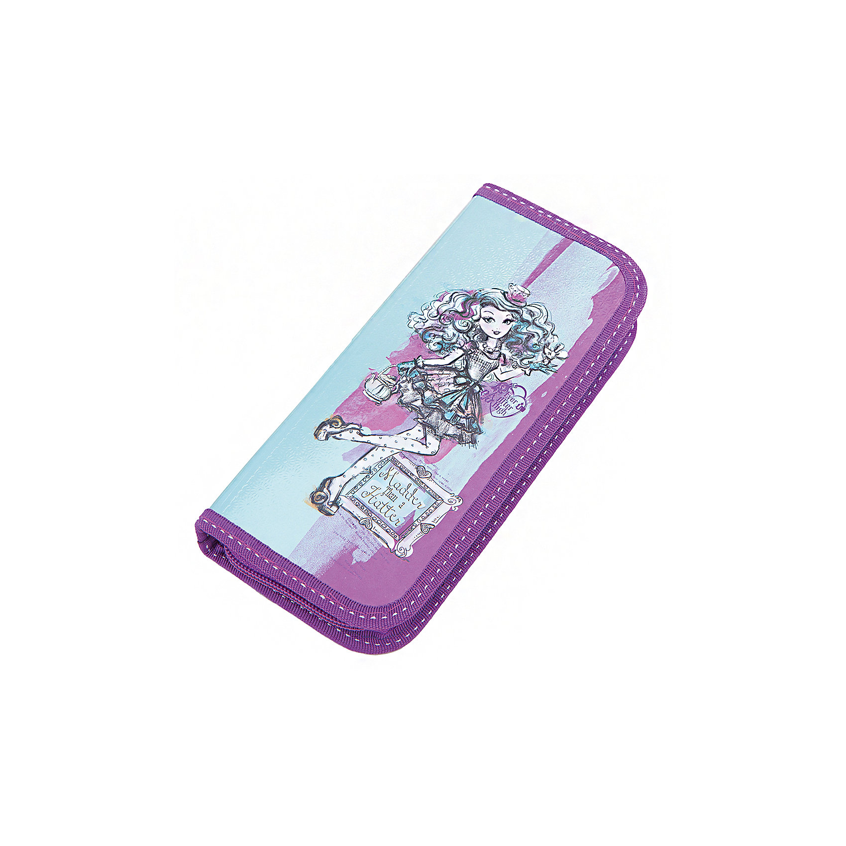 Голубой пенал Ever after High Голубой пенал Ever after HighEver after High<br>Яркие канцелярские принадлежности с привлекательным дизайном сделают школьные занятия веселее и поднимут настроение маленькому школьнику. Пенал Ever after High (Эвер Афтер Хай) выполнен в приятной голубой расцветке и украшен оригинальным принтом с изображением героини популярного мультсериала Ever after High (Эвер Афтер Хай) (Школа Долго и Счастливо). Внутри одно двухстворчатое отделение на молнии с резинками-держателями для письменных принадлежностей.<br><br>Дополнительная информация:<br><br>- Материал: полиэстер.<br>- Размер: 9 х 3 х 20 см.<br>- Вес: 70 гр.<br><br>Голубой пенал Ever after High (Эвер Афтер Хай) можно купить в нашем интернет-магазине.<br><br>Ширина мм: 30<br>Глубина мм: 90<br>Высота мм: 200<br>Вес г: 70<br>Возраст от месяцев: 48<br>Возраст до месяцев: 96<br>Пол: Женский<br>Возраст: Детский<br>SKU: 4131193