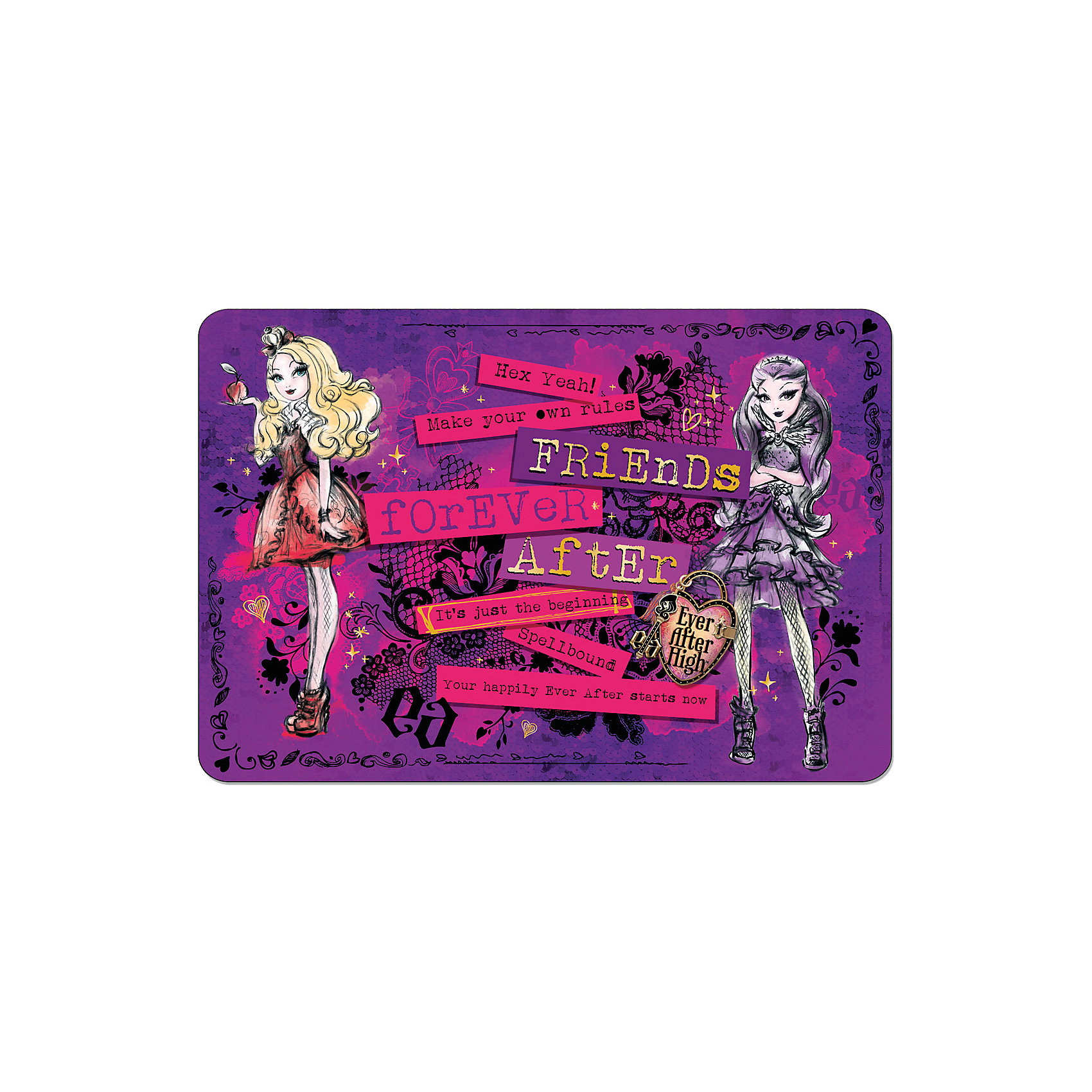 Подкладка для письма Ever after High Подкладка для письма Ever after HighРисование и лепка<br>Подкладка для письма предназначена для более удобного и мягкого письма различными пишущими принадлежностями. Подкладка для письма Ever after High (Эвер Афтер Хай) выполнена по мотивам популярного мультсериала Ever after High (Эвер Афтер Хай) (Школа Долго и Счастливо) и украшена изображением его очаровательных героинь.<br><br>Дополнительная информация:<br><br>- Материал: пластик.<br>- Размер: 46 х 27 х 0,2 см.<br>- Вес: 55 гр.<br><br>Подкладку для письма Ever after High (Эвер Афтер Хай) можно купить в нашем интернет-магазине.<br><br>Ширина мм: 2<br>Глубина мм: 460<br>Высота мм: 270<br>Вес г: 55<br>Возраст от месяцев: 48<br>Возраст до месяцев: 96<br>Пол: Женский<br>Возраст: Детский<br>SKU: 4131204