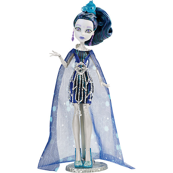 Кукла Элль Иди Boo York, Monster High Кукла Элль Иди Boo York, Monster HighКуклы<br>Elle EeDee - дочь роботов, она не может танцевать, потому что жутко гремит и у нее может сгореть предохранитель. Зато она любит микшировать музыку: из нее выйдет отличный ди-джей. Девушка обожает работать с металлом и заниматься программированием. Модница-Элль Иди предпочла четкие линии футуристического платья, дополненного металлическим поясом и верхней юбкой, накидкой с ярким узором, ярко-голубыми сапожками и убийственно крутым головным убором. Собери всех кукол Monster High (Монстр Хай) из серии «Boo York» и устрой свою сногсшибательную вечеринку! <br><br>Дополнительная информация:<br><br>- Высота куклы: 27 см.<br>- Голова, ноги, руки подвижные (шарнирные).<br>- Комплектация: кукла, одежда, расческа, подставка, дневник. <br>- Материал: пластик, текстиль.<br><br>Куклу Элль Иди Boo York, Monster High (Школа монстров), В АССОРТИМЕНТЕ, можно купить в нашем магазине.<br><br>Ширина мм: 326<br>Глубина мм: 230<br>Высота мм: 69<br>Вес г: 287<br>Возраст от месяцев: 72<br>Возраст до месяцев: 120<br>Пол: Женский<br>Возраст: Детский<br>SKU: 4132331