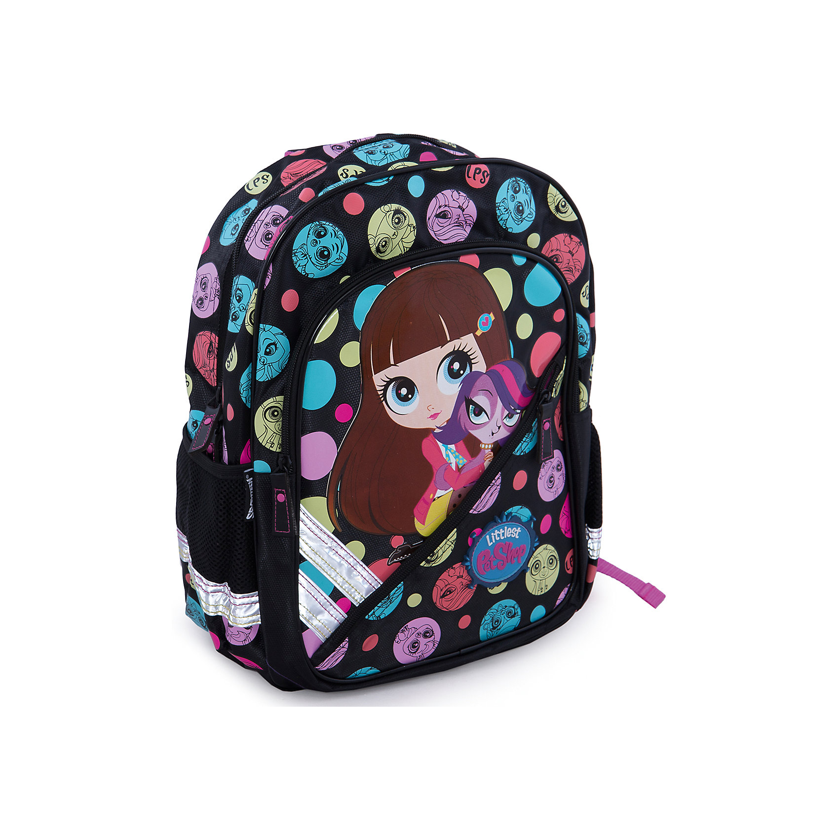 Школьный рюкзак Littlest Pet Shop Школьный рюкзак Littlest Pet ShopLittlest Pet Shop<br>Модель отлично подходит для учебы и повседневных дел. Два вместительных отделения закрываются на молнию и позволяют разместить в себе все необходимые школьные принадлежности. На фронтальной части имеется угловой карман на молнии для аксессуаров. Боковые части снабжены карманами- сетками, в которое ребенок может поместить бутылочки и прочие мелочи.<br><br>Дополнительная информация:<br><br>Размер: 38 х 29 х 13 см.<br>Рюкзак с эргономической EVA-спинкой.<br>Два отделения на молнии. Угловой карман на фронтальной стороне рюкзака, по бокам два кармана-сетки.<br><br>Рюкзак Littlest Pet Shop (Маленький зоомагазин) можно купить в нашем магазине.<br><br>Ширина мм: 380<br>Глубина мм: 290<br>Высота мм: 130<br>Вес г: 558<br>Возраст от месяцев: 72<br>Возраст до месяцев: 144<br>Пол: Женский<br>Возраст: Детский<br>SKU: 4140871