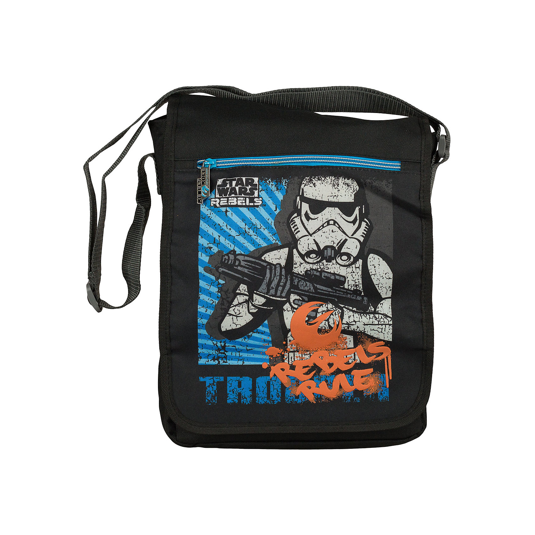 Сумка Star Wars Сумка Star WarsШкольные сумки<br>Модная сумка на лямке, изготовлена из прочного износостойкого материала. Модель универсальна и подойдет для учебы, повседневных дел или походу за покупками. Сумка имеет одно отделение с крышкой-клапаном на липучке. Дополнительный карман на внешней стороне крышки, в который можно положить мелкие предметы. Канцелярские принадлежности можно аккуратно положить во внутренний карман с держателями.<br><br>Дополнительная информация:<br><br>Размер 33 х 26 х 9 см.<br>Сумка на лямке, с одним отделением и крышкой-клапаном на липучке. Дополнительный карман на внешней стороне крышки. Внутренний карман с креплениями для канцелярских принадлежностей.<br><br>Сумку Star Wars (Звездные войны) можно купить в нашем магазине.<br><br>Ширина мм: 330<br>Глубина мм: 260<br>Высота мм: 90<br>Вес г: 323<br>Возраст от месяцев: 96<br>Возраст до месяцев: 108<br>Пол: Мужской<br>Возраст: Детский<br>SKU: 4140892
