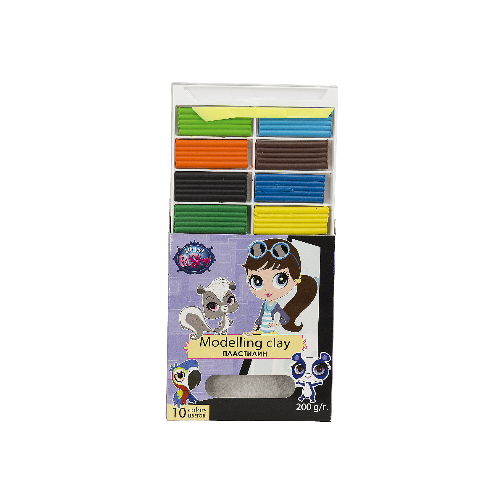 Пластилин Littlest Pet Shop 10 цветов Пластилин Littlest Pet Shop 10 цветовLittlest Pet Shop<br>Пластилин способствует развитию мелкой моторики, творческого и пространственного мышления ребенка. Набор пластилина состоит из 10 ярких цветов, 20 гр. на каждый цвет. С ним приятно работать и воплощать свои творческие фантазии. Пластилин упакован в картонную коробку.<br><br>Дополнительная информация:<br><br>Размер: 15,2 х 13,5 х 2 см. Пластилин, 10 цветов. Вес - 20 г на каждый цвет.<br><br>Пластилин Littlest Pet Shop (Маленький зоомагазин) 10 цветов можно купить в нашем магазине.<br><br>Ширина мм: 152<br>Глубина мм: 135<br>Высота мм: 20<br>Вес г: 235<br>Возраст от месяцев: 48<br>Возраст до месяцев: 84<br>Пол: Женский<br>Возраст: Детский<br>SKU: 4140903