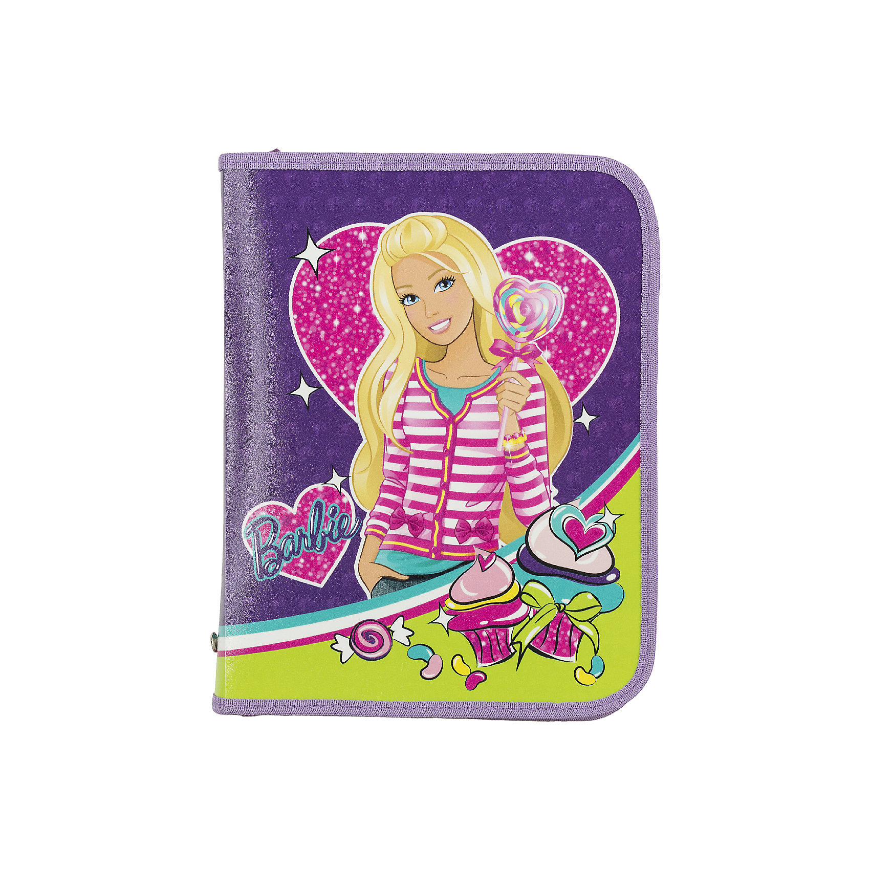 Папка для тетрадей А5 Barbie Папка для тетрадей А5 BarbieПапки для тетрадей<br>Папка предназначена для хранения тетрадей, рисунков и бумаг максимальным форматом А5. Папка выполнена из прочного материала и содержит одно отделение. Застежка-молния со всех трех сторон обеспечивает комфортный доступ к содержимому. С такой папкой тетради Вашего ребенка всегда будут аккуратными.<br><br>Дополнительная информация:<br><br>Размер: 24 х 18,5 х 2,5 см.<br>Папка для тетрадей. Молния с 3-х сторон. Толщина пластика: 0,5 мм.<br><br>Папку для тетрадей А5 Barbie (Барби) можно купить в нашем магазине.<br><br>Ширина мм: 240<br>Глубина мм: 185<br>Высота мм: 25<br>Вес г: 60<br>Возраст от месяцев: 96<br>Возраст до месяцев: 108<br>Пол: Женский<br>Возраст: Детский<br>SKU: 4140942