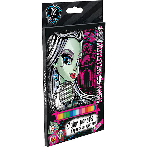 Цветные карандаши Monster High 18 шт Цветные карандаши Monster High 18 штMonster High<br>Цветные карандаши - идеальный инструмент для самовыражения и развития маленького художника!<br>Традиционный шестигранный корпус изготовлен из древесины тополя, гладкость которой обеспечена многослойной покраской. Карандаши обладают яркими насыщенными цветами, а мягкий грифель позволяет штрихам легко ложиться на бумагу. Они уже заточены, поэтому все, что нужно для рисования - это взять чистый лист бумаги, и можно начинать! <br>Комплект включает 18 карандашей насыщенных цветов. <br>Эти цветные карандаши помогут раскрыть художественные способности, развить фантазию и совершенствовать навыки рисования.<br><br>Дополнительная информация:<br><br>Длина: 17,8 см.<br>Грифель: 2,65 мм. Набор цветных карандашей, 18 шт. Длина 17,8 см. Заточенные. Дерево -тополь. Прочный грифель ? 2,65 мм. <br>Размер упаковки: 21 х 12,5 х 0,9 см.<br><br>Цветные карандаши Monster High (Монстр Хай) 18 шт можно купить в нашем магазине.<br><br>Ширина мм: 210<br>Глубина мм: 125<br>Высота мм: 9<br>Вес г: 83<br>Возраст от месяцев: 120<br>Возраст до месяцев: 144<br>Пол: Женский<br>Возраст: Детский<br>SKU: 4140962