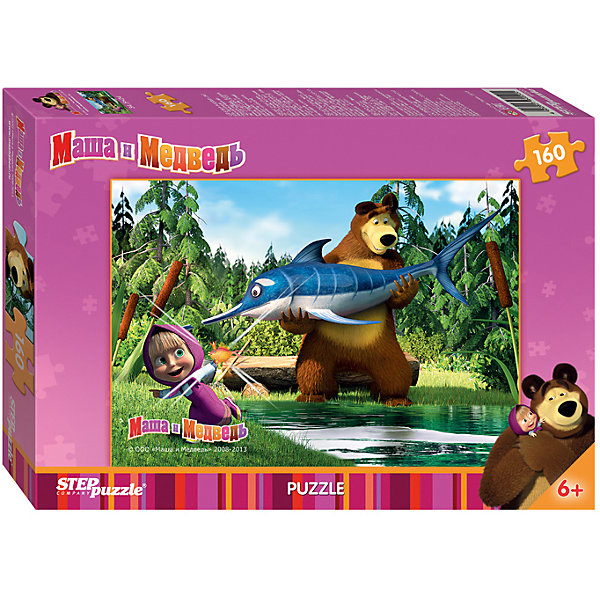 Пазл Маша и Медведь, 160 деталей, Step Puzzle Пазл Маша и Медведь, 160 деталей, Step PuzzleМаша и Медведь<br>Пазл Маша и Медведь, 160 деталей, Step Puzzle (Степ Пазл) – это замечательный красочный пазл с изображением любимых героев.<br>Озорная Маша и добрый Медведь приглашают принять участие в волшебных приключениях. Подарите ребенку чудесный пазл Маша и Медведь, и он будет увлеченно подбирать детали, пока не составит яркую и интересную картинку, на которой Медведь поймал огромную рыбу, а Маша - золотую рыбку. Сборка пазла Маша и Медведь от Step Puzzle (Степ Пазл) подарит Вашему ребенку не только множество увлекательных вечеров, но и принесет пользу для развития. Координация, моторика, внимательность легко тренируются, пока ребенок увлеченно подбирает детали. Качественные фрагменты пазла отлично проклеены и идеально подходят один к другому, поэтому сборка пазла обеспечит малышу только положительные эмоции. Вы будете использовать этот пазл не один год, ведь благодаря качественной нарезке детали не расслаиваются даже после многократного использования.<br><br>Дополнительная информация:<br><br>- Количество деталей: 160<br>- Материал: картон<br>- Размер собранной картинки: 34,5х24 см.<br>- Особенно понравится поклонникам мультсериала Маша и Медведь<br>- Отличная проклейка<br>- Долгий срок службы<br>- Детали идеально подходят друг другу<br>- Яркий сюжет<br>- Упаковка: картонная коробка<br>- Размер упаковки: 194x279x33 мм.<br>- Вес: 148 гр.<br><br>Пазл Маша и Медведь, 160 деталей, Step Puzzle (Степ Пазл) можно купить в нашем интернет-магазине.<br><br>Ширина мм: 28<br>Глубина мм: 20<br>Высота мм: 4<br>Вес г: 229<br>Возраст от месяцев: 72<br>Возраст до месяцев: 108<br>Пол: Унисекс<br>Возраст: Детский<br>Количество деталей: 160<br>SKU: 4162742