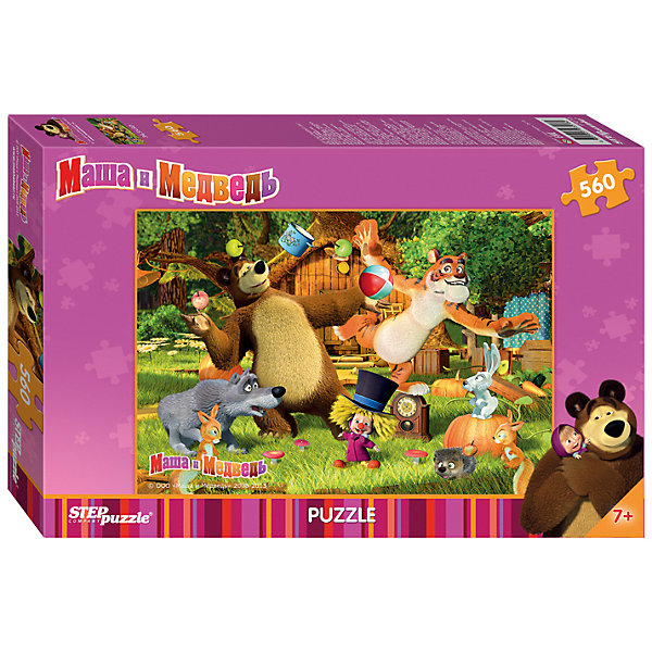 Пазл Маша и Медведь, 560 деталей, Step puzzle Пазл Маша и Медведь, 560 деталей, Step puzzleПазлы классические<br>Дети обожают мультсериал Маша и Медведь! Но долго смотреть мультфильмы нельзя, а расставаться с озорницей Машей так не хочется! Подарите малышу чудесный пазл Маша и Медведь и ребенок будет увлеченно подбирать детали, пока не составит яркую и интересную картинку. Собирать картинку, где собраны все главные герои популярного мультсериала будет очень увлекательно. Сборка пазла Маша и Медведь от Степ Пазл подарит Вашему малышу не только несколько вечеров творчества, но и принесет пользу для развития. Собирайте пазл всей семьей, ведь 560-ти деталей хватит на всех. Координация, моторика, внимательность легко тренируются пока ребенок увлеченно подбирает детальки одна к другой. Качественные фрагменты пазла отлично проклеены и идеально подходят один к другому, поэтому сборка пазла обеспечит малышу только положительные эмоции. Вы будете использовать этот пазл не один год, ведь благодаря качественной нарезке детали не расслаиваются даже после многократного использования. Закончив работу Вы получите изображение героев замечательного мультсериала Маша и Медведь!<br><br>Дополнительная информация:<br><br>- Количество деталей: 560;<br>- Особенно понравится поклонникам мультсериала Маша и Медведь;<br>- Отличная проклейка;<br>- Долгий срок службы;<br>- Детали идеально подходят друг другу;<br>- Яркий сюжет;<br>- Материал: картон;<br>- Размер собранной картинки: 34,5 х 50 см.<br><br>Пазл Маша и Медведь, 560 деталей, Степ Пазл можно купить в нашем интернет-магазине.<br><br>Ширина мм: 34<br>Глубина мм: 22<br>Высота мм: 4<br>Вес г: 500<br>Возраст от месяцев: 84<br>Возраст до месяцев: 120<br>Пол: Унисекс<br>Возраст: Детский<br>Количество деталей: 560<br>SKU: 4162750