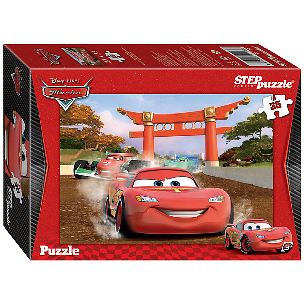 Пазл Тачки-2, 35 деталей, Step Puzzle Пазл Тачки-2, 35 деталей, Step PuzzleТачки<br>Пазл Тачки-2, 35 деталей, Step Puzzle (Степ Пазл) – это замечательный красочный пазл с изображением любимых героев.<br>Встречайте старых друзей, Молнию МакКуина и его друга Мэтра, а также всех обитателей Радиатор-Спрингс в специальной серии пазлов «Тачки-2». Подарите ребенку чудесный пазл, и он будет увлеченно подбирать детали, пока не составит яркую и интересную картинку, на которой Молния Маккуин и его друзья очутились в Японии, о чем свидетельствуют большие красные тории и характерные для Страны Восходящего Солнца деревья и сады по бокам от трассы. Сборка пазла Тачки-2 от Step Puzzle (Степ Пазл) подарит Вашему ребенку не только множество увлекательных вечеров, но и принесет пользу для развития. Координация, моторика, внимательность легко тренируются, пока ребенок увлеченно подбирает детали. Качественные фрагменты пазла отлично проклеены и идеально подходят один к другому, поэтому сборка пазла обеспечит малышу только положительные эмоции. Вы будете использовать этот пазл не один год, ведь благодаря качественной нарезке детали не расслаиваются даже после многократного использования.<br><br>Дополнительная информация:<br><br>- Количество деталей: 35<br>- Материал: картон<br>- Размер собранной картинки: 33х23 см.<br>- Отличная проклейка<br>- Долгий срок службы<br>- Детали идеально подходят друг другу<br>- Яркий сюжет<br>- Размер упаковки: 137x195x36 мм.<br>- Вес: 102 гр.<br><br>Пазл Тачки-2, 35 деталей, Step Puzzle (Степ Пазл) можно купить в нашем интернет-магазине.<br><br>Ширина мм: 20<br>Глубина мм: 14<br>Высота мм: 4<br>Вес г: 146<br>Возраст от месяцев: 36<br>Возраст до месяцев: 72<br>Пол: Унисекс<br>Возраст: Детский<br>Количество деталей: 35<br>SKU: 4162756