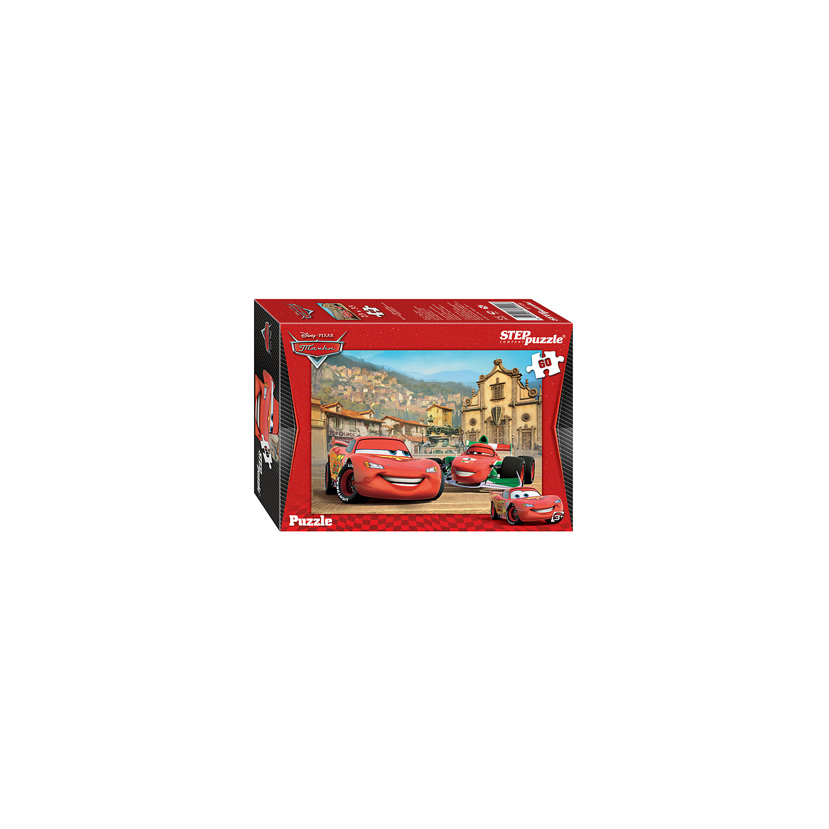 Пазл Тачки-2, 60 деталей, Step Puzzle Пазл Тачки-2, 60 деталей, Step PuzzleПазлы для малышей<br>Пазл Тачки-2, 60 деталей, Step Puzzle (Степ Пазл) – это замечательный красочный пазл с изображением любимых героев.<br>Встречайте старых друзей, Молнию МакКуина и его друга Мэтра, а также всех обитателей Радиатор-Спрингс в специальной серии пазлов «Тачки-2». Подарите ребенку чудесный пазл, и он будет увлеченно подбирать детали, пока не составит яркую и интересную картинку, на которой Молния Маккуин и его друзья попали в солнечную Италию. Сборка пазла Тачки-2 от Step Puzzle (Степ Пазл) подарит Вашему ребенку не только множество увлекательных вечеров, но и принесет пользу для развития. Координация, моторика, внимательность легко тренируются, пока ребенок увлеченно подбирает детали. Качественные фрагменты пазла отлично проклеены и идеально подходят один к другому, поэтому сборка пазла обеспечит малышу только положительные эмоции. Вы будете использовать этот пазл не один год, ведь благодаря качественной нарезке детали не расслаиваются даже после многократного использования.<br><br>Дополнительная информация:<br><br>- Количество деталей: 60<br>- Материал: картон<br>- Размер собранной картинки: 33х23 см.<br>- Отличная проклейка<br>- Долгий срок службы<br>- Детали идеально подходят друг другу<br>- Яркий сюжет<br>- Упаковка: картонная коробка<br>- Размер упаковки: 137x195x36 мм.<br>- Вес: 106 гр.<br><br>Пазл Тачки-2, 60 деталей, Step Puzzle (Степ Пазл) можно купить в нашем интернет-магазине.<br><br>Ширина мм: 20<br>Глубина мм: 14<br>Высота мм: 4<br>Вес г: 150<br>Возраст от месяцев: 36<br>Возраст до месяцев: 72<br>Пол: Мужской<br>Возраст: Детский<br>Количество деталей: 60<br>SKU: 4162760