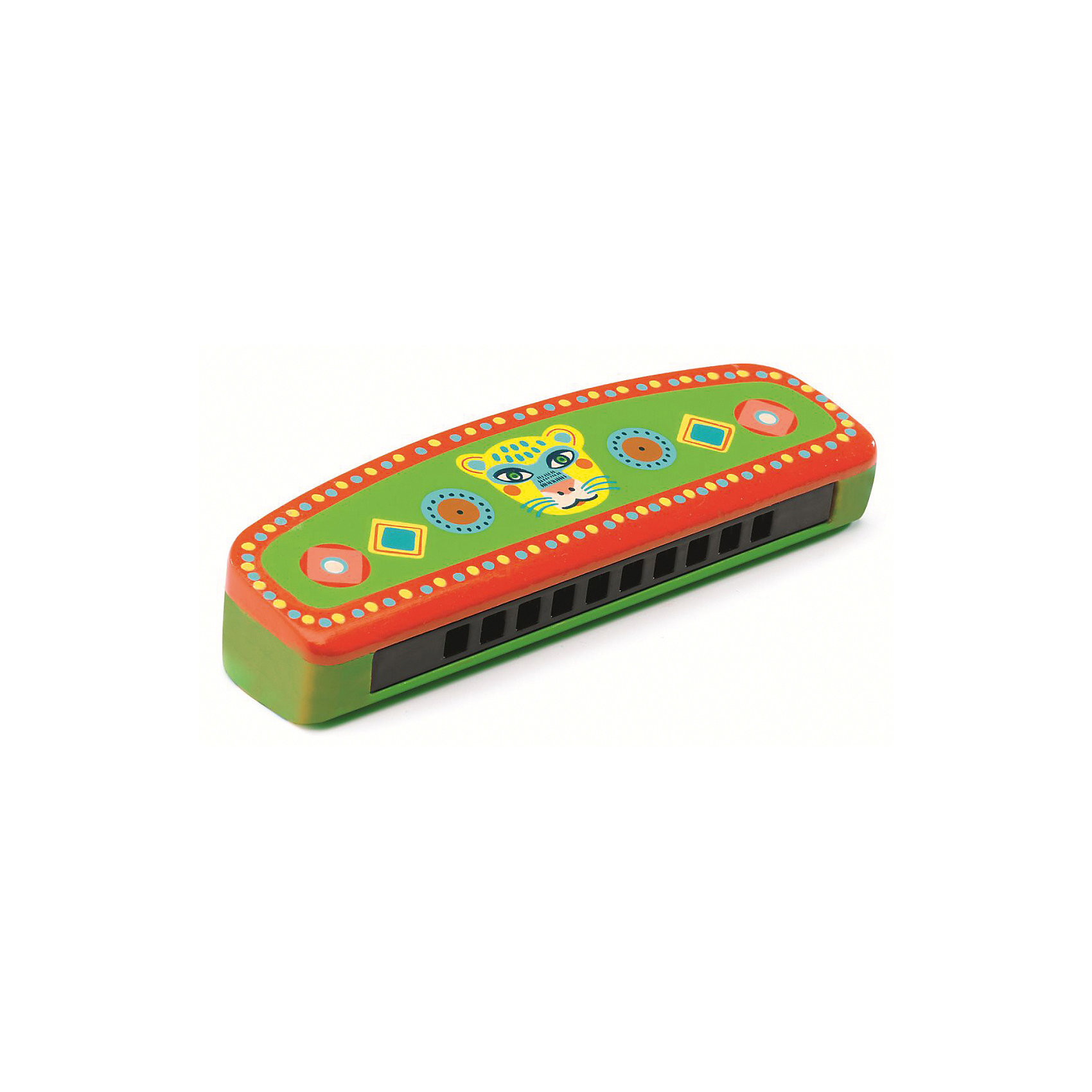 Игрушка Губная гармошка, DJECO Игрушка Губная гармошка, DJECOМузыкальные инструменты и игрушки<br>Чудесная губная гармошка, Djeco (Джеко), непременно понравится Вашему ребенку и поможет ему развить свои музыкальные способности. С ее помощью он будет придумывать собственные мелодии и музыкальные композиции. Игрушка выполнена в ярких, привлекательных цветах и украшена разноцветными узорами, имеет чистый мелодичный звук и удобный для маленьких детских ручек размер. Гармошка изготовлена из высококачественного дерева с использованием безопасных нетоксичных красок. Игра на губной гармошке способствует развитию чувства ритма, музыкального слуха и творческих способностей ребенка, тренирует мелкую моторику.<br><br>Дополнительная информация:<br><br>- Материал: дерево.<br>- Размер игрушки: 15,4 х 4,3 х 2,5 см.<br>- Размер упаковки: 13 х 13 х 15,5 см.<br>- Вес: 80 гр.<br><br>Губную гармошку, Djeco (Джеко), можно купить в нашем магазине.<br><br>Ширина мм: 40<br>Глубина мм: 280<br>Высота мм: 10<br>Вес г: 80<br>Возраст от месяцев: 36<br>Возраст до месяцев: 72<br>Пол: Унисекс<br>Возраст: Детский<br>SKU: 4215023