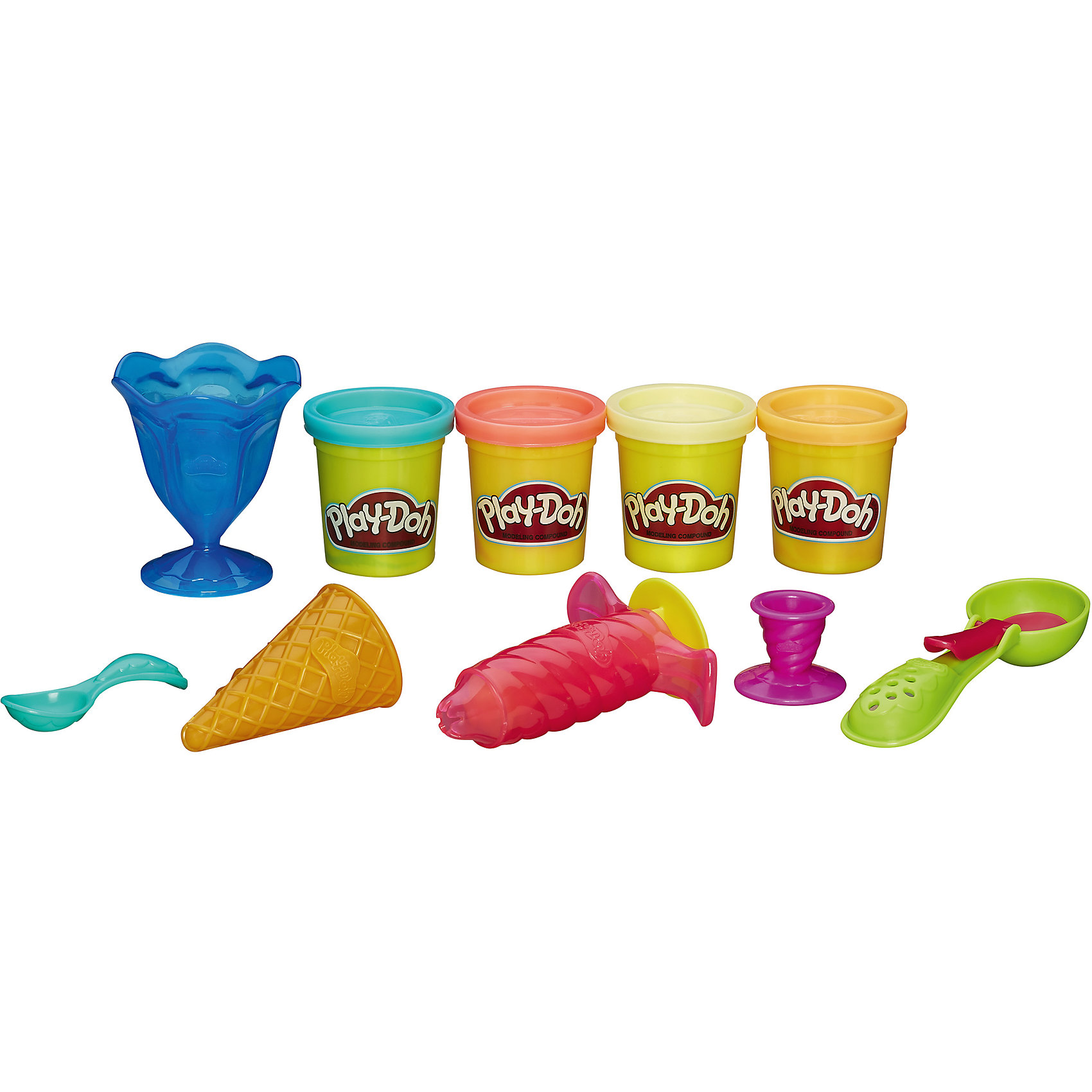 Игровой набор Инструменты мороженщика, Play-Doh Игровой набор Инструменты мороженщика, Play-DohЛепка<br>Создавай идеальные десерты с этим чудесным набором инструментов. В комплекте рожок для мороженого, подставка, розетка для фруктов, ковшик для мороженого, экструдер, ложка и 4 стандартных баночки Play-Doh. Все детали набора выполнены из высококачественных нетоксичных материалов. Пластилин имеет яркие, насыщенные цвета; хорошо лепится, не прилипает к рукам, не оставляет следов на одежде и других поверхностях. Лепка прекрасно развивает мелкую моторику, тактильные ощущения и воображение. <br><br>Дополнительная информация:<br><br>- Материал: пластик, пластилин.<br>- Размер упаковки: 7,3х18х18 см.<br>- Комплектация: 4 баночки пластилина, аксессуары. <br><br>Игровой набор Инструменты мороженщика, Play-Doh ( Плей До), можно купить в нашем магазине.<br><br>Ширина мм: 73<br>Глубина мм: 178<br>Высота мм: 178<br>Вес г: 500<br>Возраст от месяцев: 36<br>Возраст до месяцев: 84<br>Пол: Унисекс<br>Возраст: Детский<br>SKU: 4230130