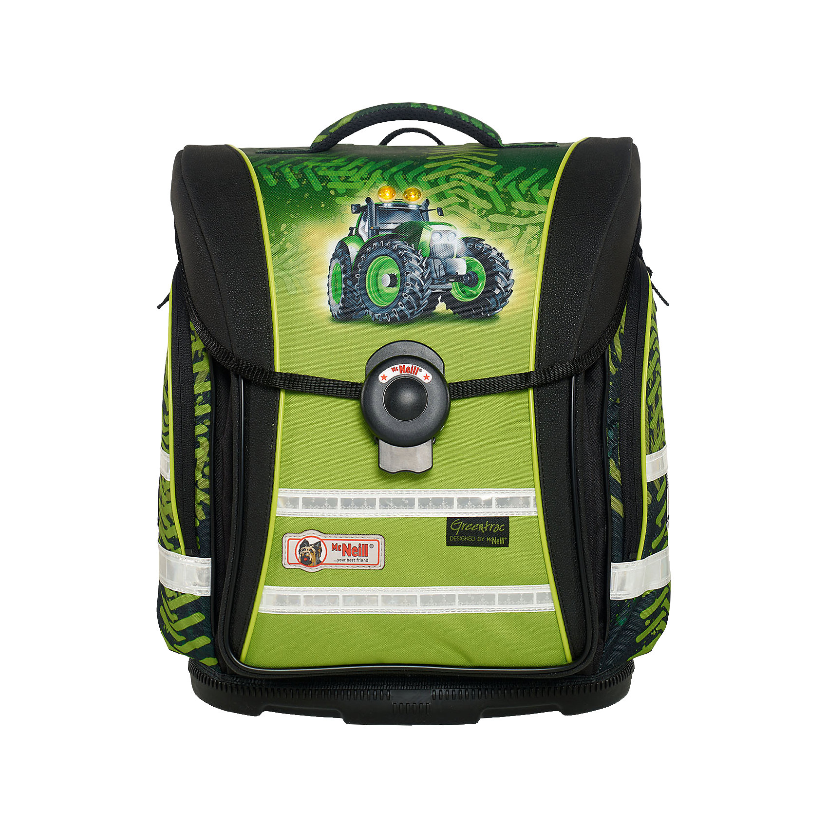 MC Neill Школьный рюкзак ERGO Light COMPACT (4 пр.) Гринтрак MC Neill Школьный рюкзак ERGO Light COMPACT (4 пр.) ГринтракРанцы<br>Новое в ранцах McNeill ERGO Light COMPACT - Система SmartFlex – изменяющаяся по высоте несущая система с 3-х точечной эргономикой. Вместимость 19,5 л, вес ранца 1100 гр, удобный замок, боковые потайные карманы на молниях, дно из особо прочного пластика, ортопедическая спина, регулируемые ремни на мягких подушках. В наборе пенал с наполнением, пенал-тубус, сумка для обуви и спорта. 31*38*20см<br><br>Ширина мм: 449<br>Глубина мм: 358<br>Высота мм: 281<br>Вес г: 2007<br>Возраст от месяцев: 60<br>Возраст до месяцев: 120<br>Пол: Мужской<br>Возраст: Детский<br>SKU: 4231692